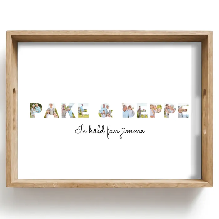 Pake & Beppe - Lettercollage Dienblad Rechthoek middel -z3d_shopping