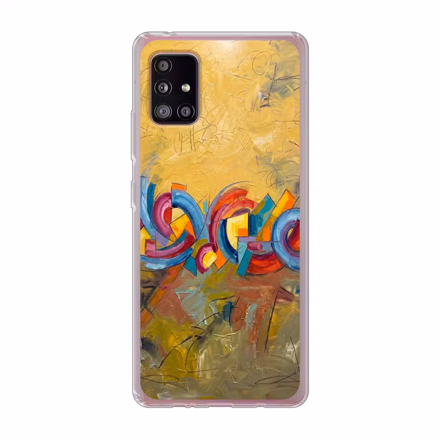 Abstract - Cirkels - Schilderij - Kleurrijk - Dynamisch Telefoonhoesje Samsung Galaxy A51 5G klein -3d
