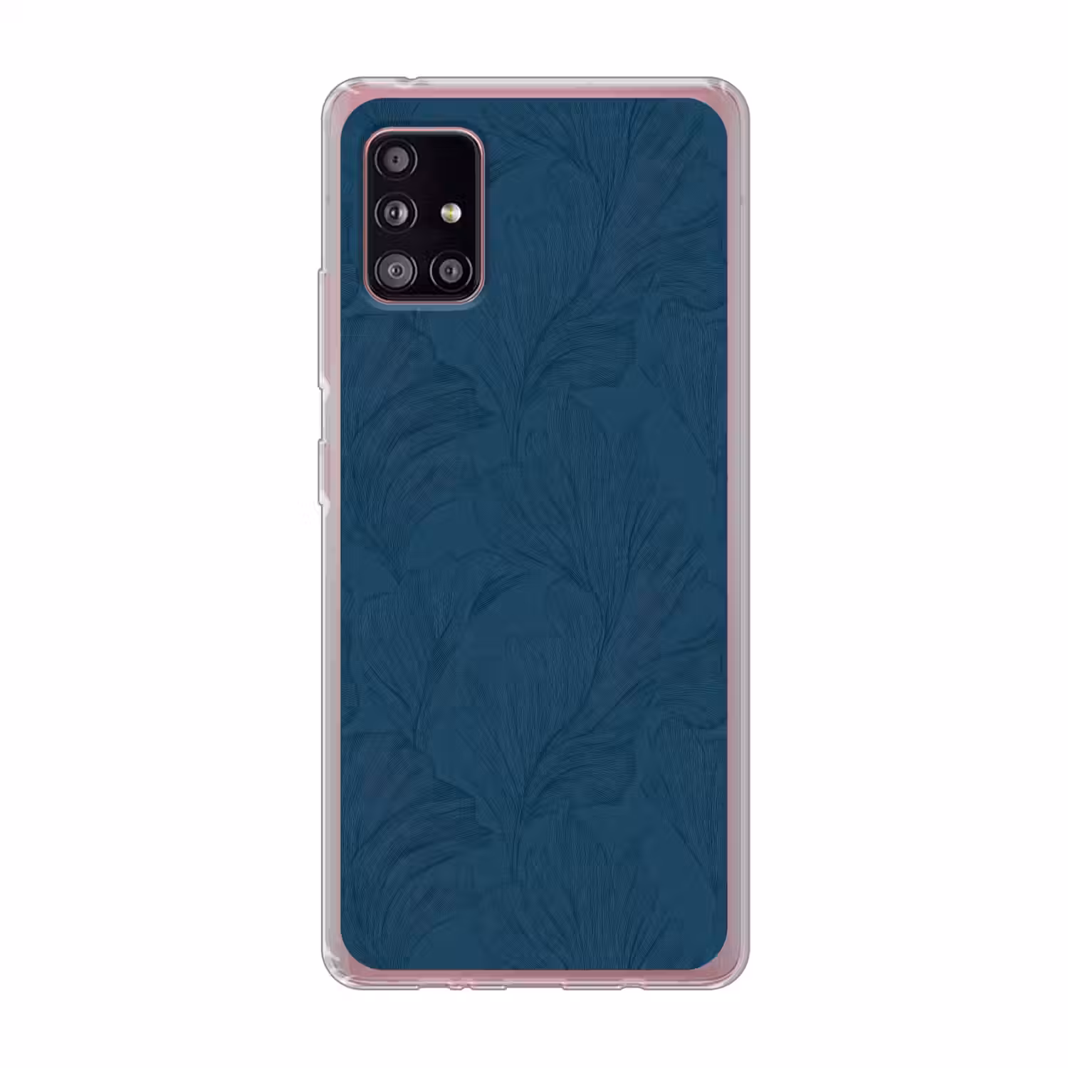Abstract - Patroon - Donkerblauw - Elegant Telefoonhoesje Samsung Galaxy A51 5G klein 373 -3d