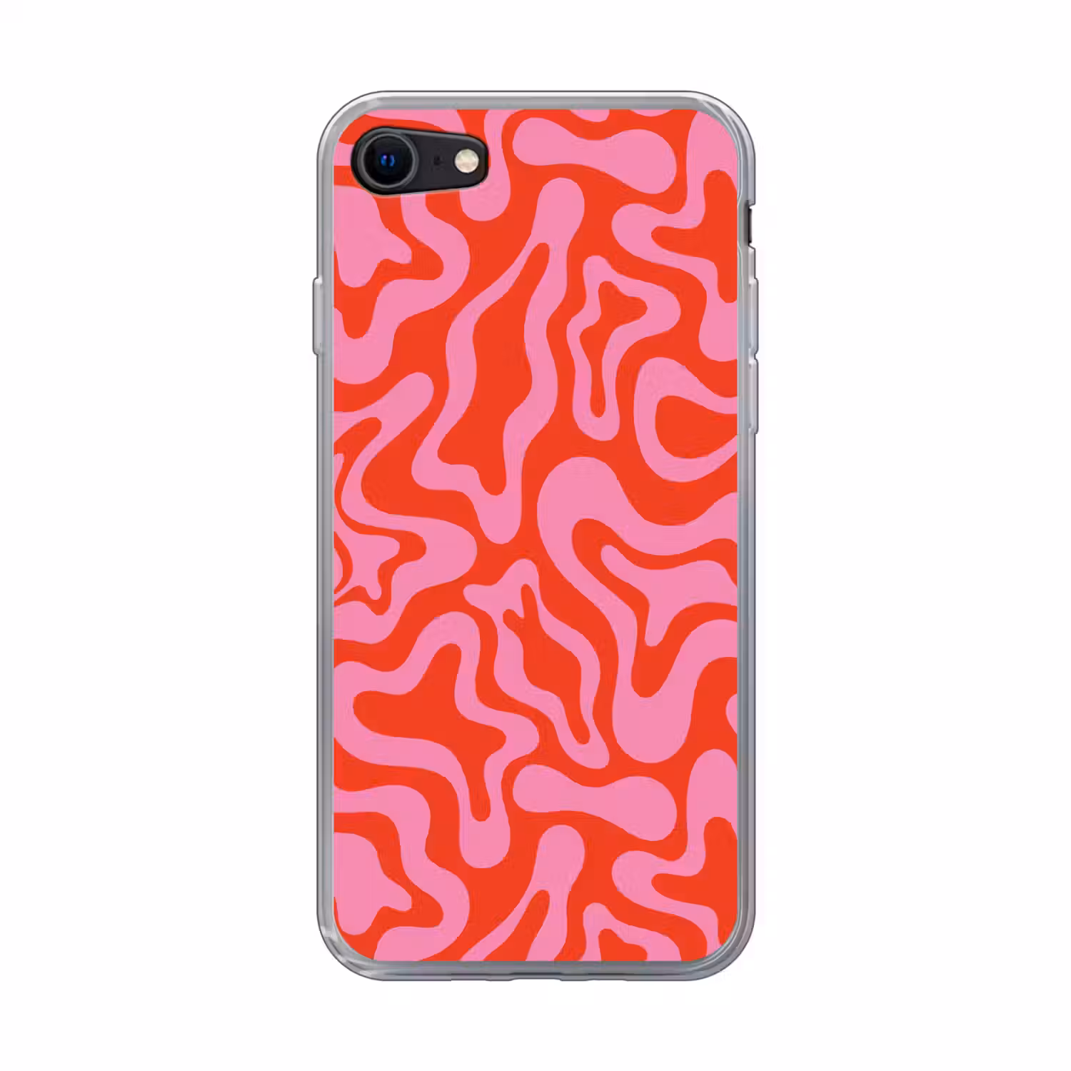 Abstract - Patroon - Rood - Roze - Minimalistisch Telefoonhoesje iPhone 7 klein -3d