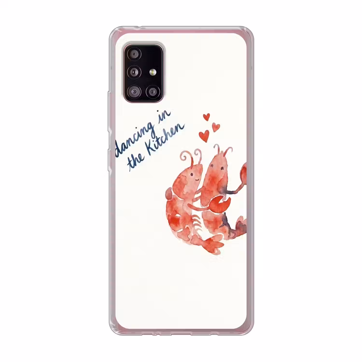 Dier - Dans - Liefde - Waterverf - Rood Telefoonhoesje Samsung Galaxy A51 5G klein -3d