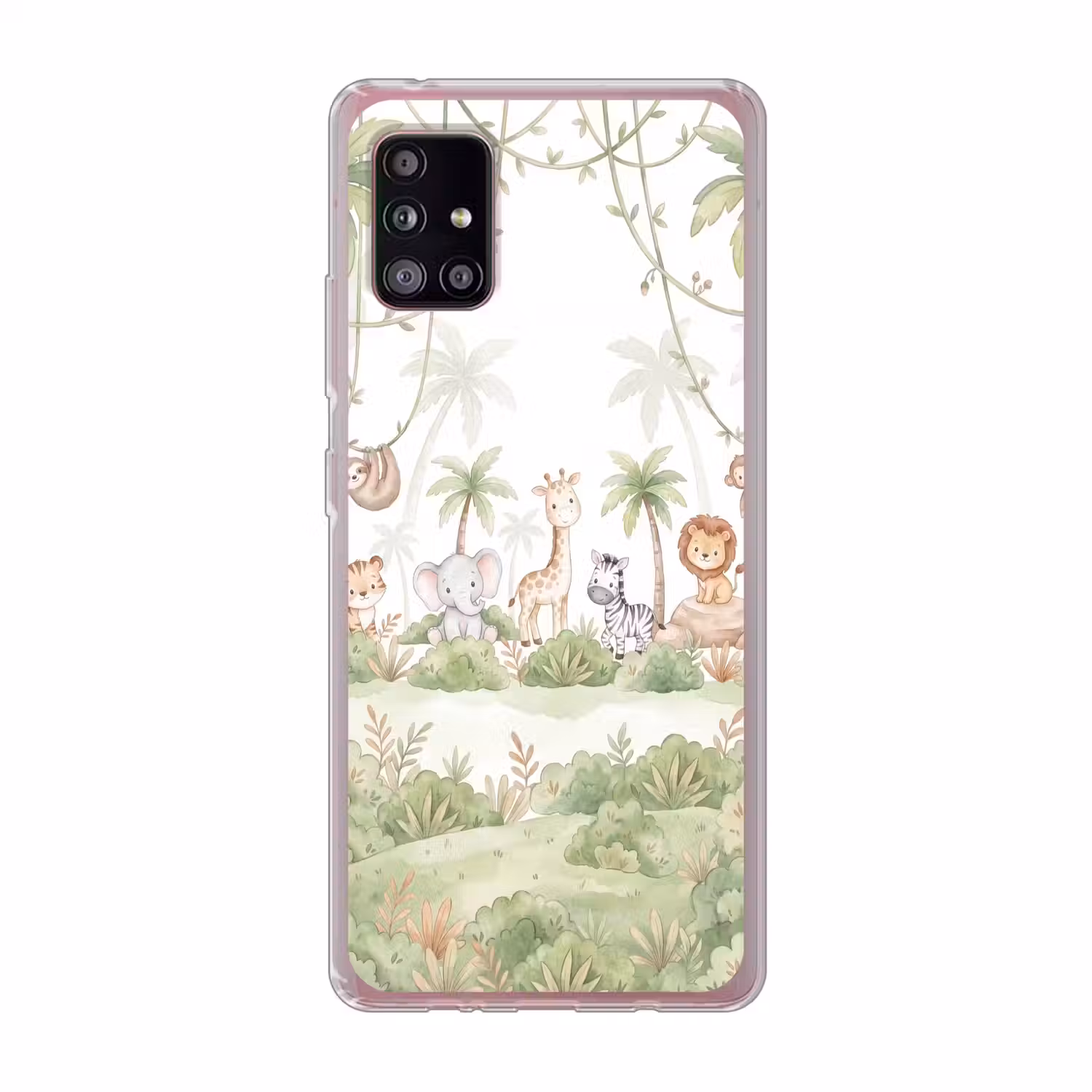 Dieren - Jungle - Pastel Telefoonhoesje Samsung Galaxy A51 5G klein -3d