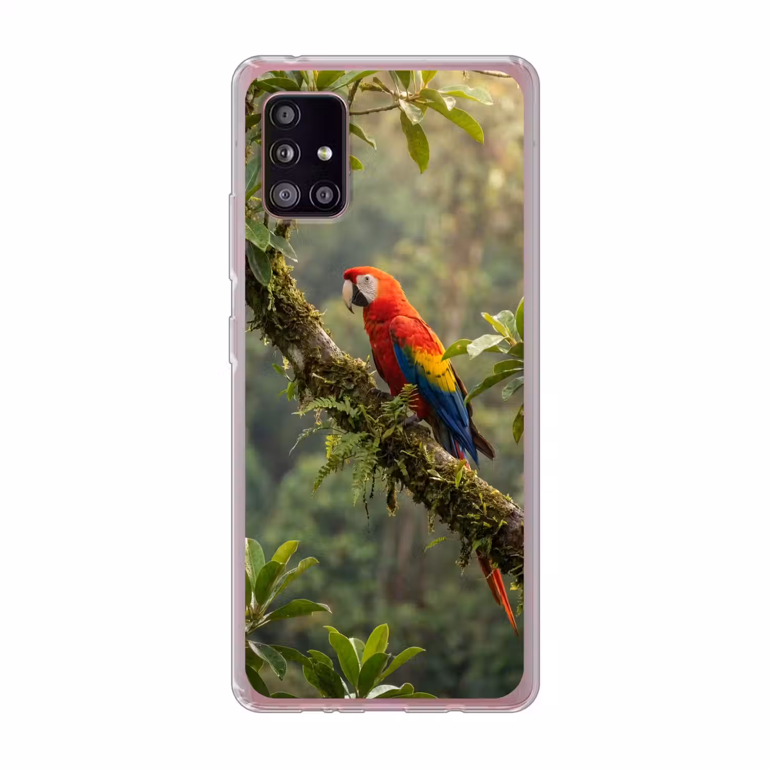Ara - Jungle - Rood Telefoonhoesje Samsung Galaxy A51 5G klein -3d