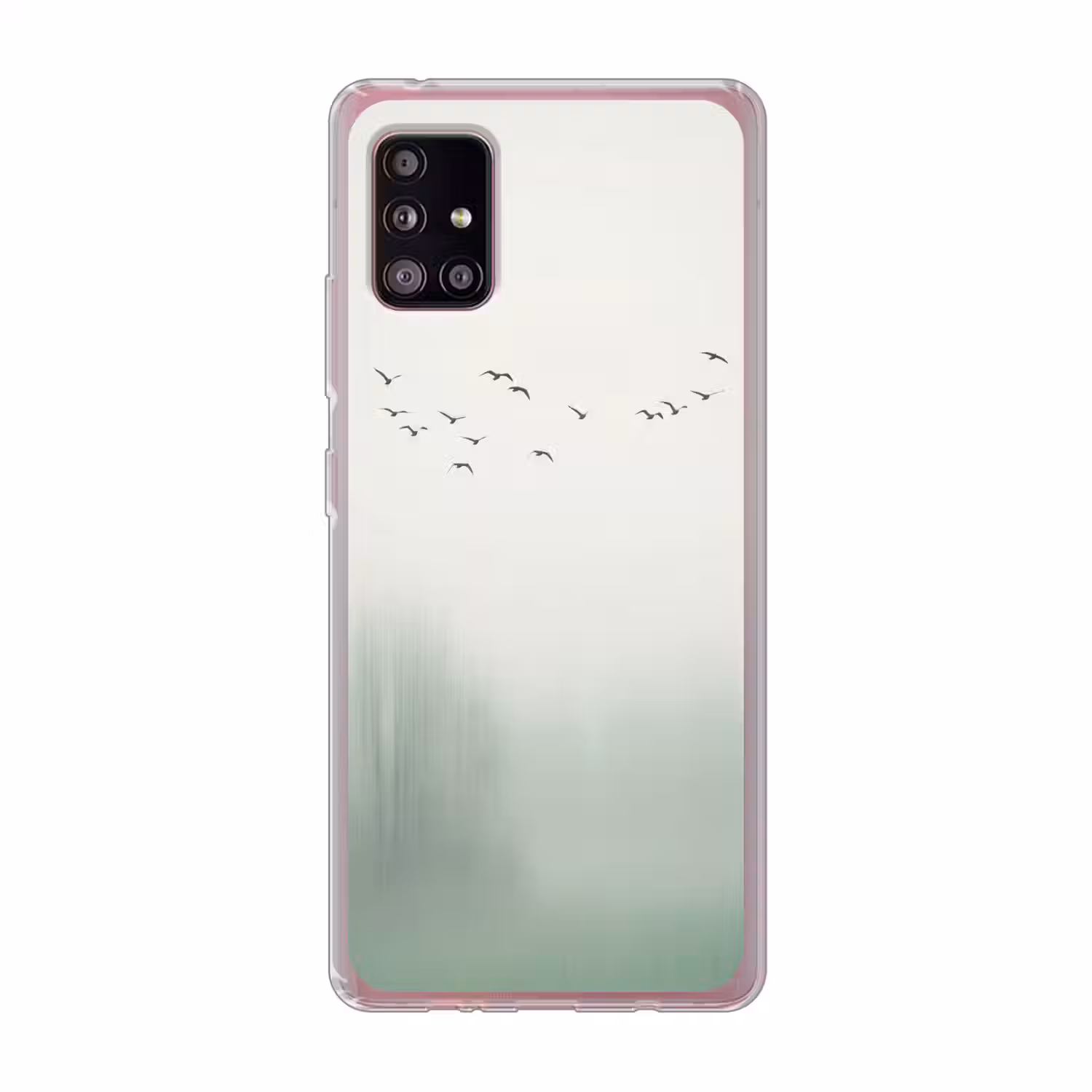 Vogel - Vlucht - Natuur - Minimalistisch Telefoonhoesje Samsung Galaxy A51 5G klein -3d