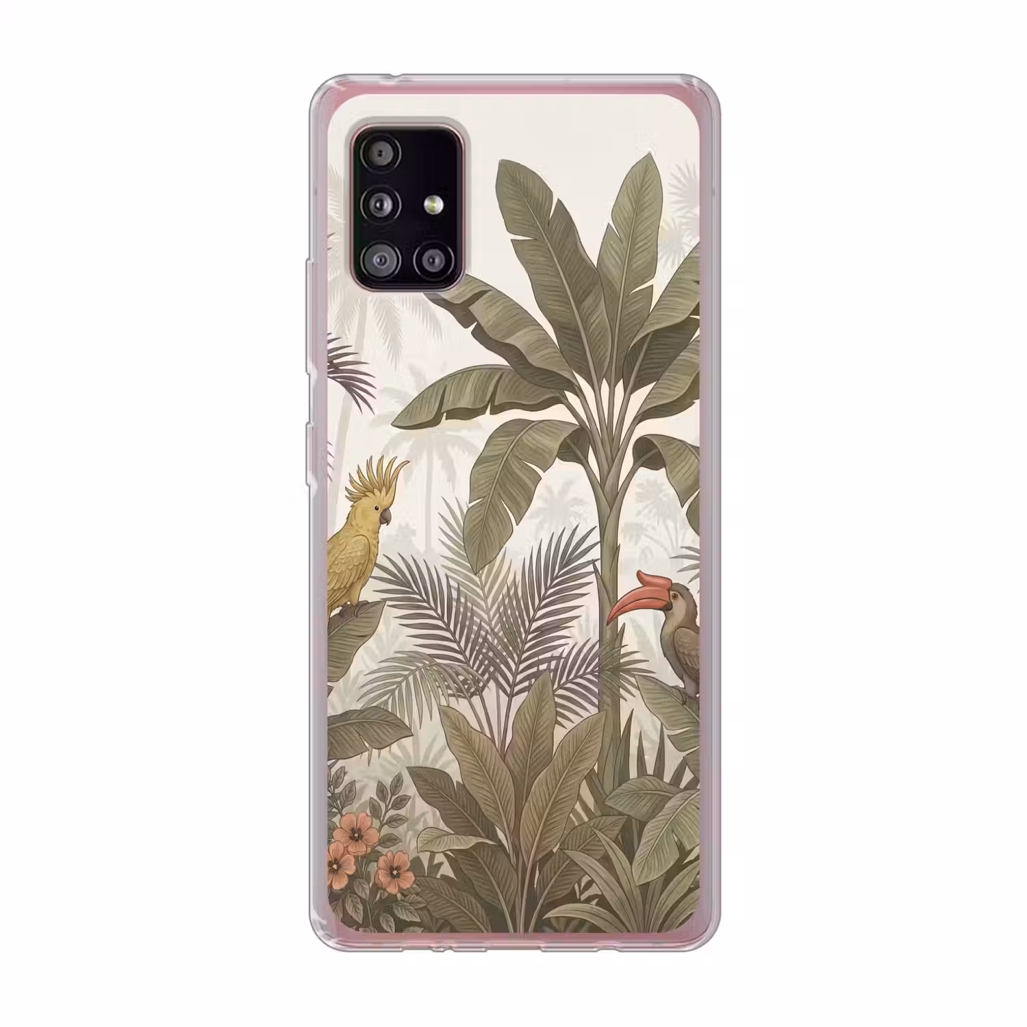 Vogel - Jungle - Tropisch - Illustratie - Groen Telefoonhoesje Samsung Galaxy A51 5G klein -3d