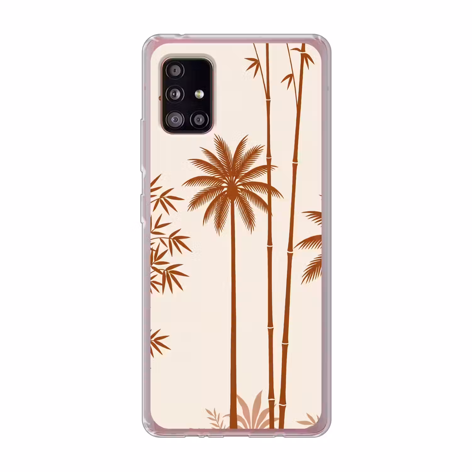 Vogel - Boom - Tropisch - Minimalistisch - Bruin Telefoonhoesje Samsung Galaxy A51 5G klein -3d