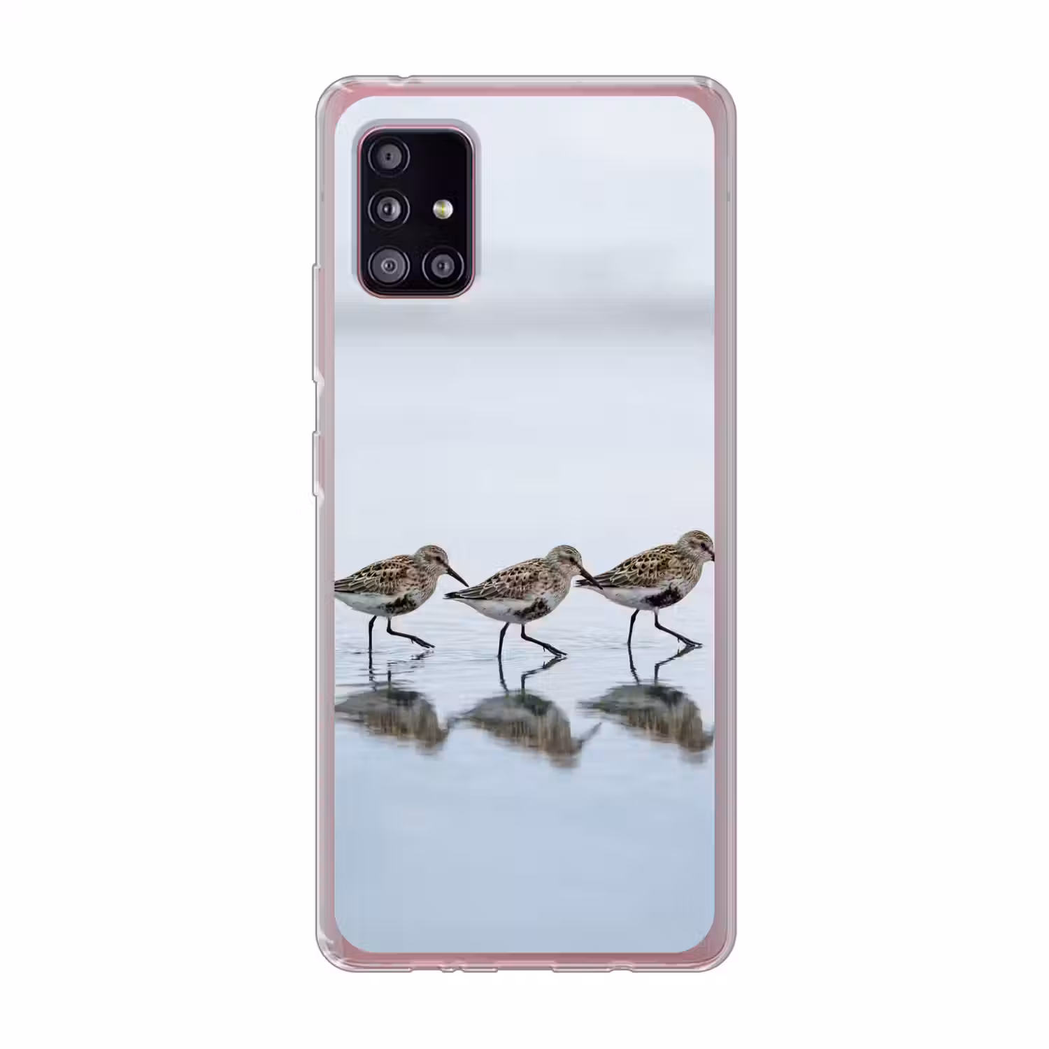 Vogels - Water - Grijs Telefoonhoesje Samsung Galaxy A51 5G klein -3d