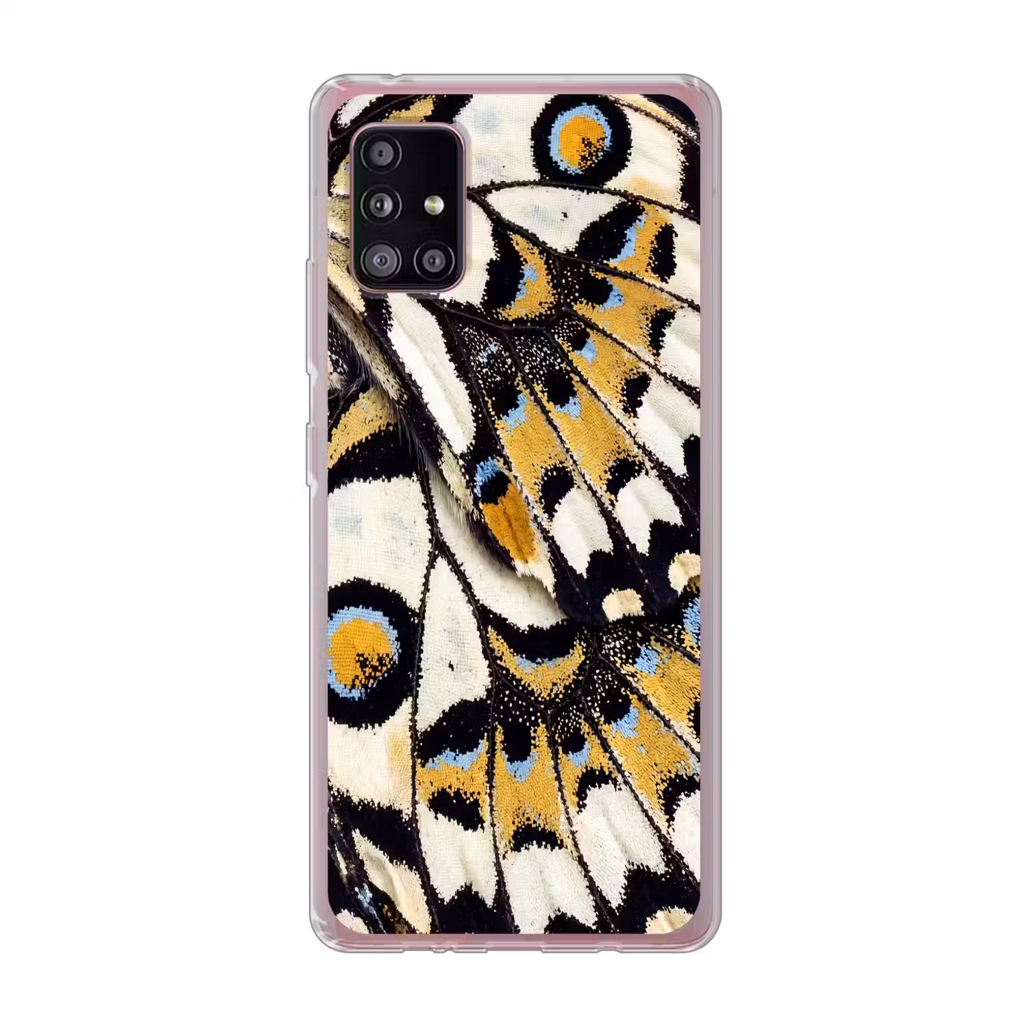 Vlinder - Vleugel - Geel Telefoonhoesje Samsung Galaxy A51 5G klein -3d
