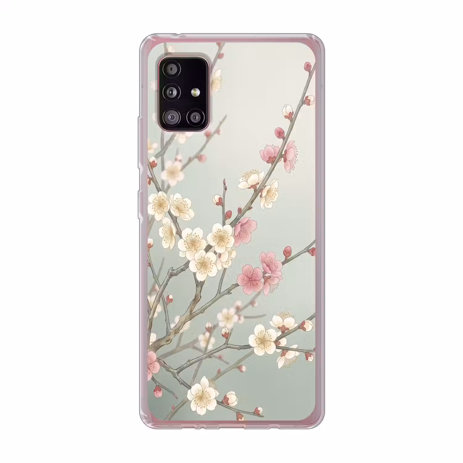 Kersen - Bloesem - Groen Telefoonhoesje Samsung Galaxy A51 5G klein -3d