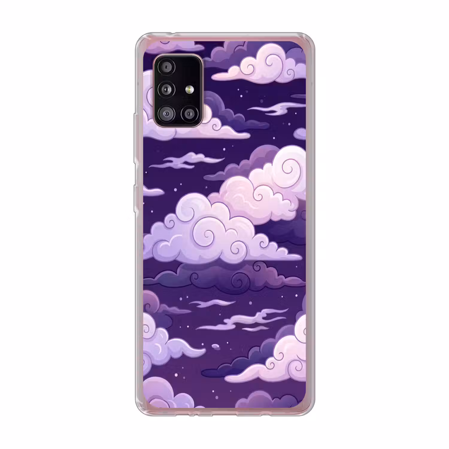 Wolken - Nacht - Natuur - Abstract - Paars Telefoonhoesje Samsung Galaxy A51 5G klein -3d