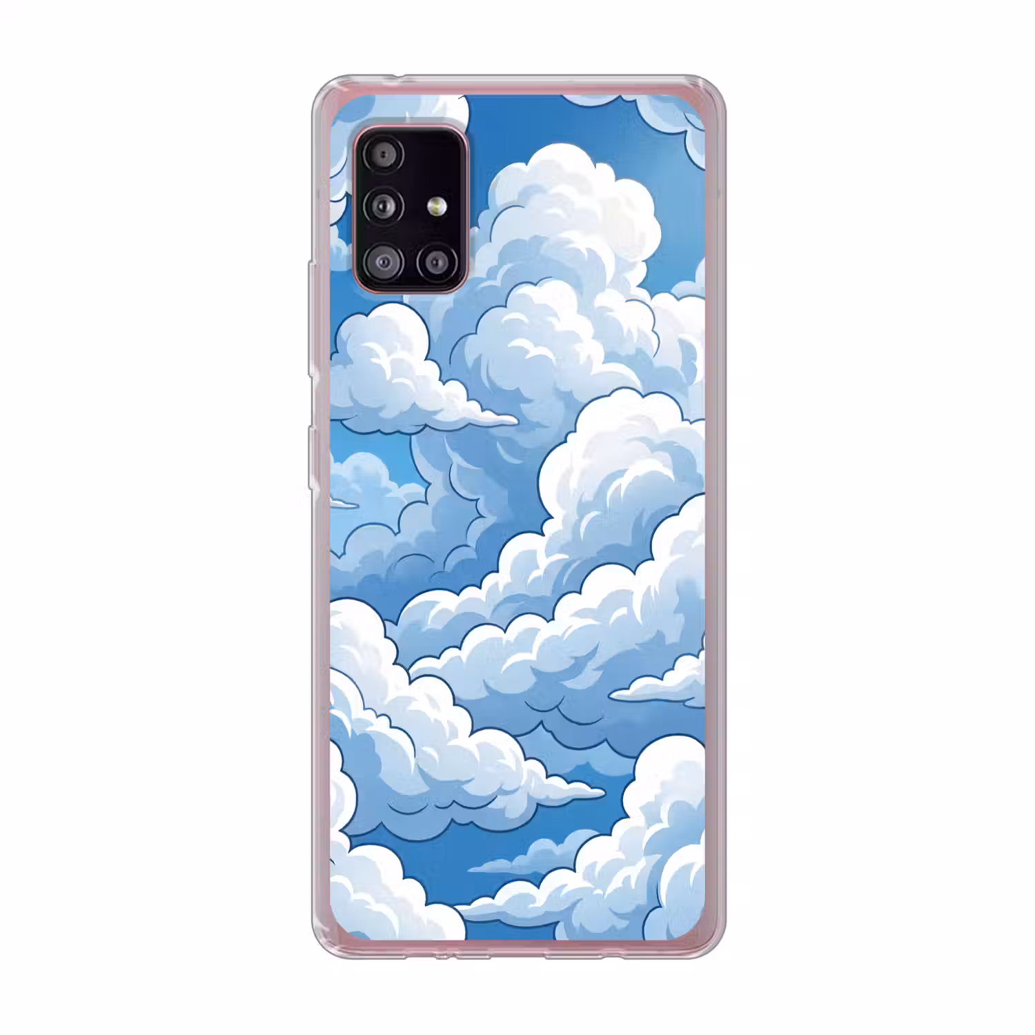 Wolken - Hemel - Abstract - Wit Telefoonhoesje Samsung Galaxy A51 5G klein -3d