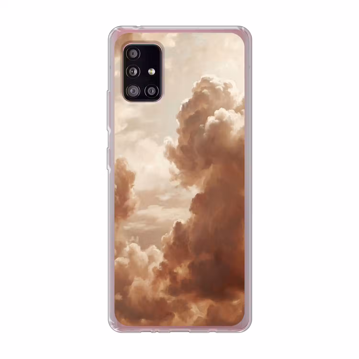Wolken - Lucht - Natuur - Modern - Bruin Telefoonhoesje Samsung Galaxy A51 5G klein -3d