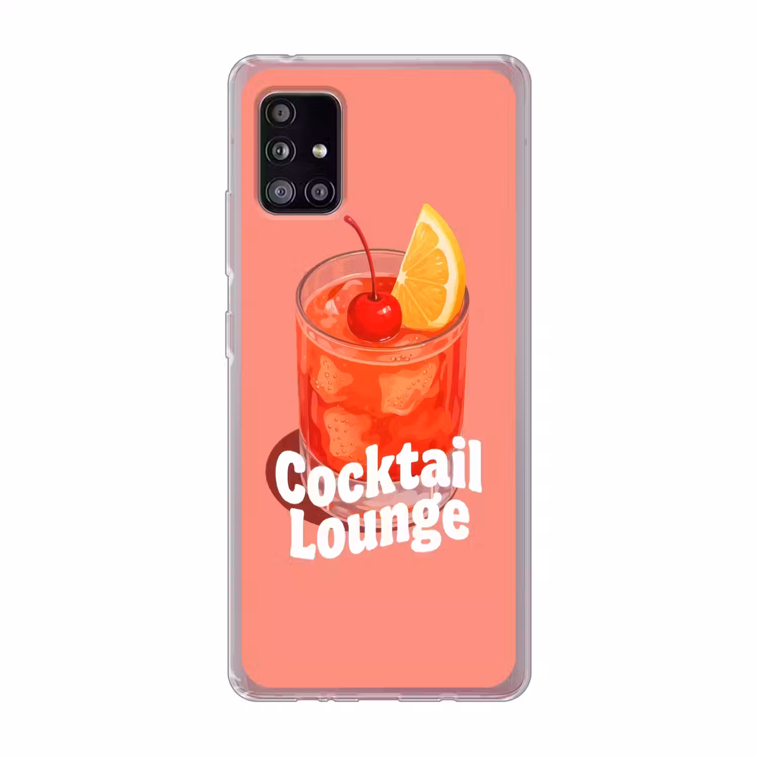 Cocktail Lounge - Glas - Koraal Telefoonhoesje Samsung Galaxy A51 5G klein -3d