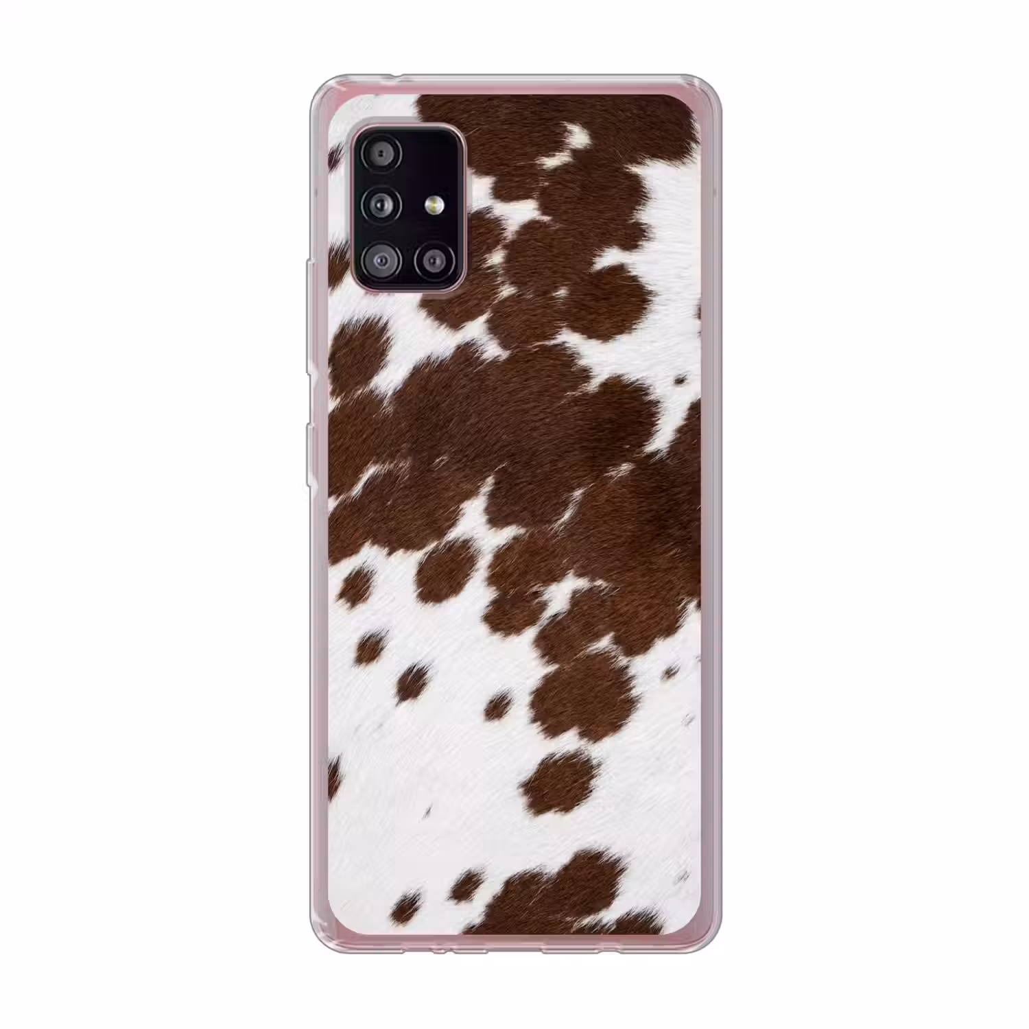 Koeienhuid - Klassiek - Bruin Telefoonhoesje Samsung Galaxy A51 5G klein -3d