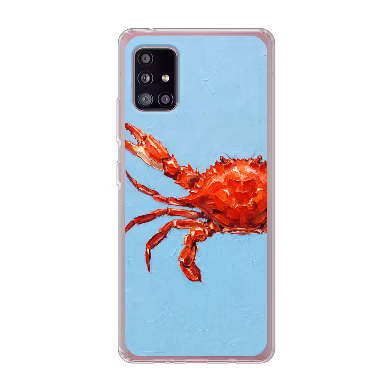 Krab - Zee - Dieren - Abstract - Rood Telefoonhoesje Samsung Galaxy A51 5G klein -3d