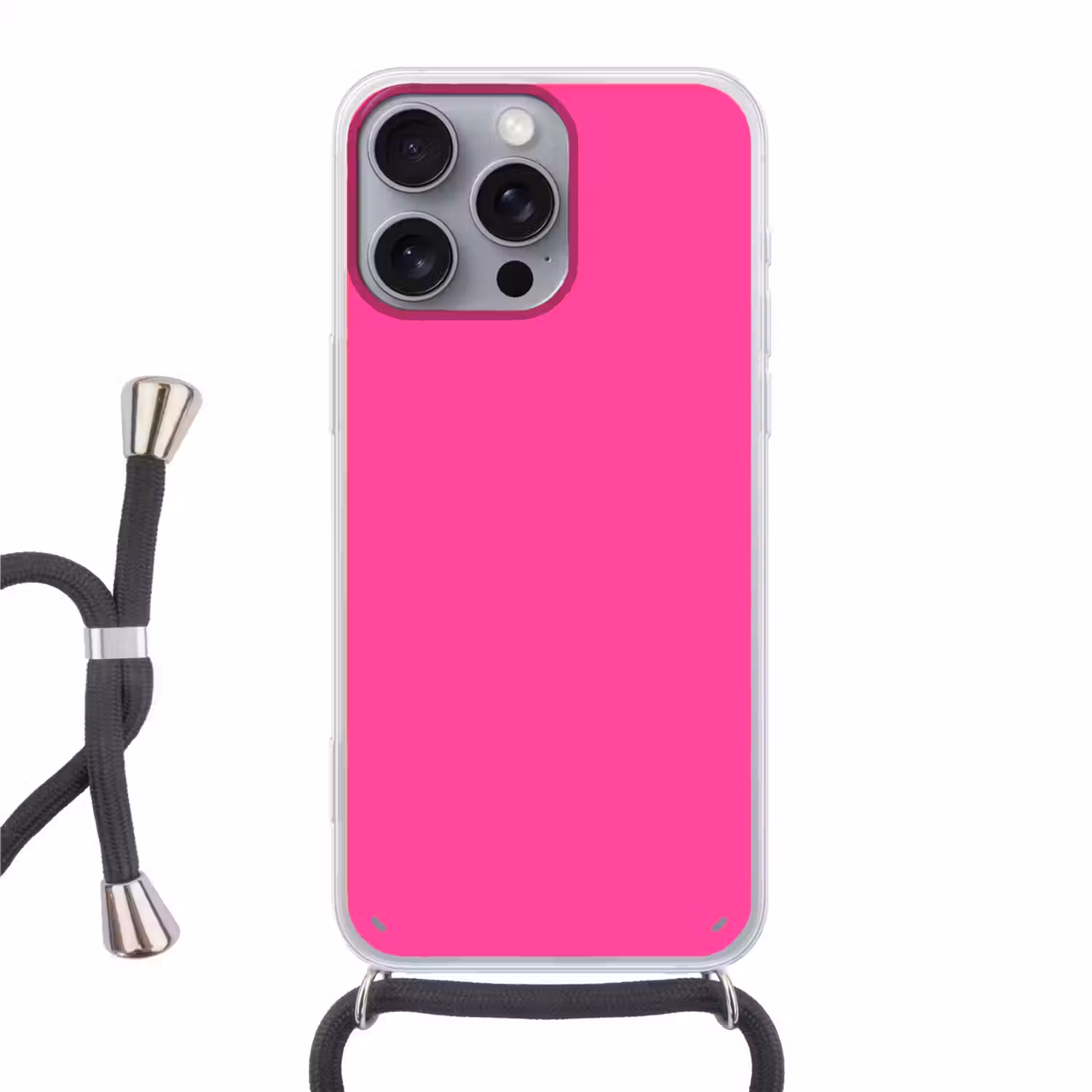 Electric - Magenta - Roze Hoesje iPhone 16 Pro Max met koord klein 804 -3d