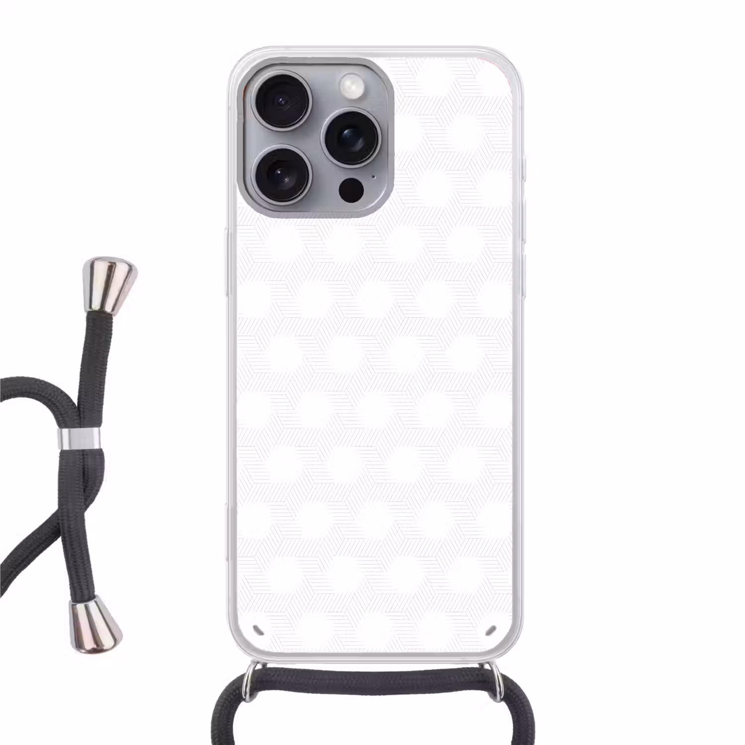 Grafisch - Patroon - Modern Hoesje iPhone 16 Pro Max met koord klein 804 -3d