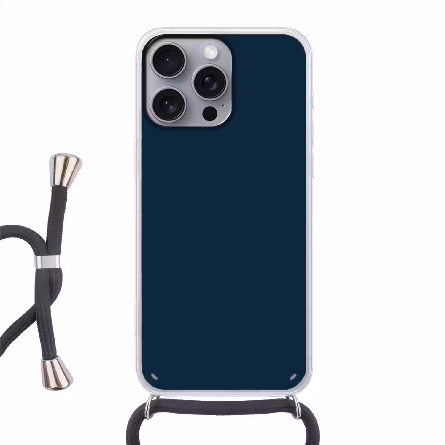 Midnight - Blue - Blauw Hoesje iPhone 16 Pro Max met koord klein 804 -3d