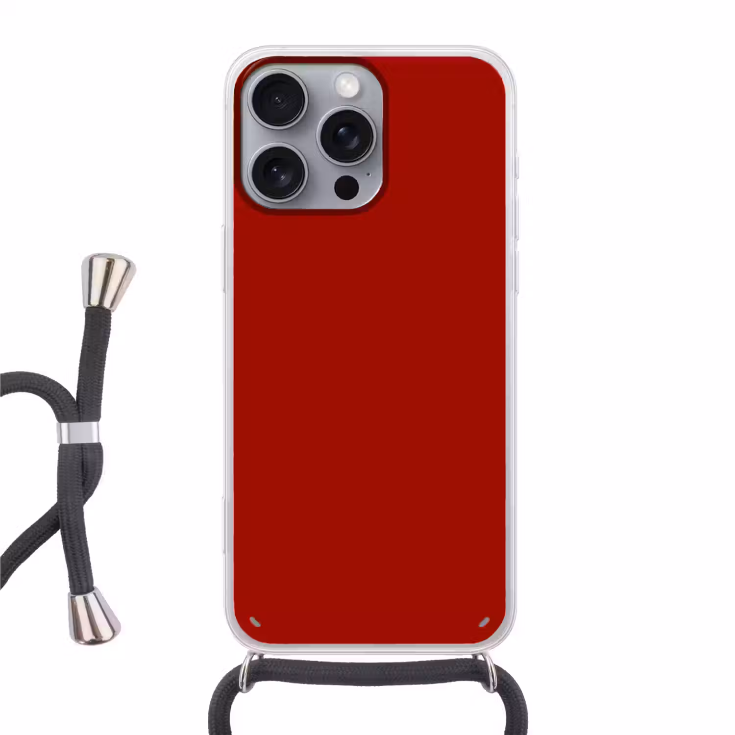 Oxblood - Maroon - Rood Hoesje iPhone 16 Pro Max met koord klein 804 -3d
