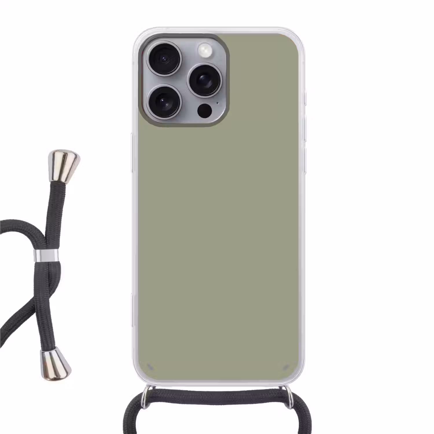 Sage - Mist - Groen Hoesje iPhone 16 Pro Max met koord klein 804 -3d