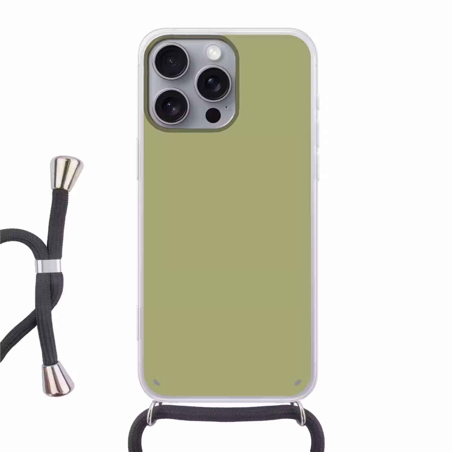 Whispering - Sage - Groen Hoesje iPhone 16 Pro Max met koord klein 804 -3d