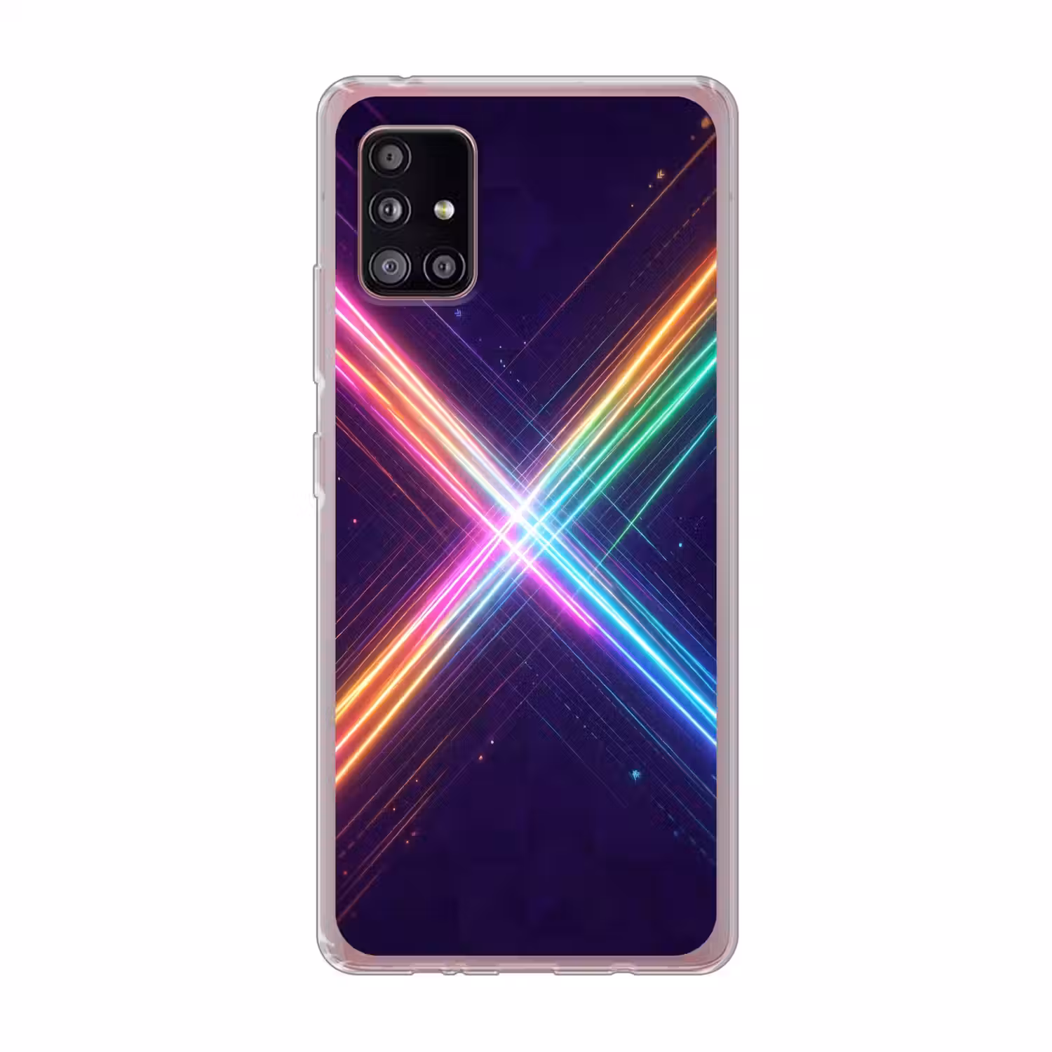 Kruisen - Lasterstralen - Neon Telefoonhoesje Samsung Galaxy A51 5G klein -3d