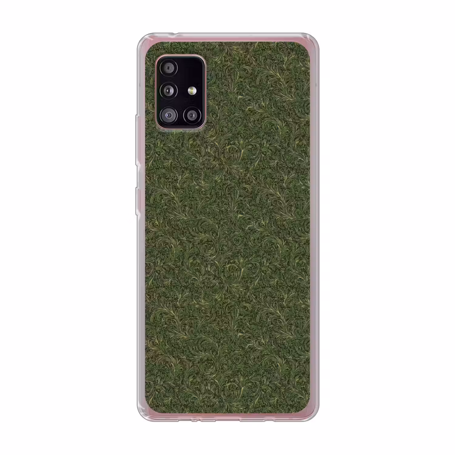 Donker - Groen - Krullend - Botanisch Telefoonhoesje Samsung Galaxy A51 5G klein 373 -3d