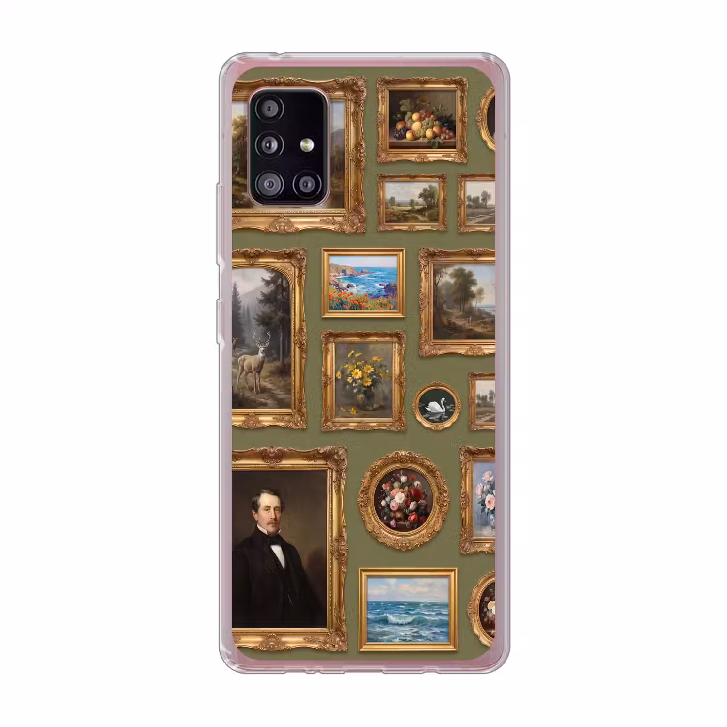 Hert - Bos - Natuur - Klassiek - Dieren Telefoonhoesje Samsung Galaxy A51 5G klein -3d