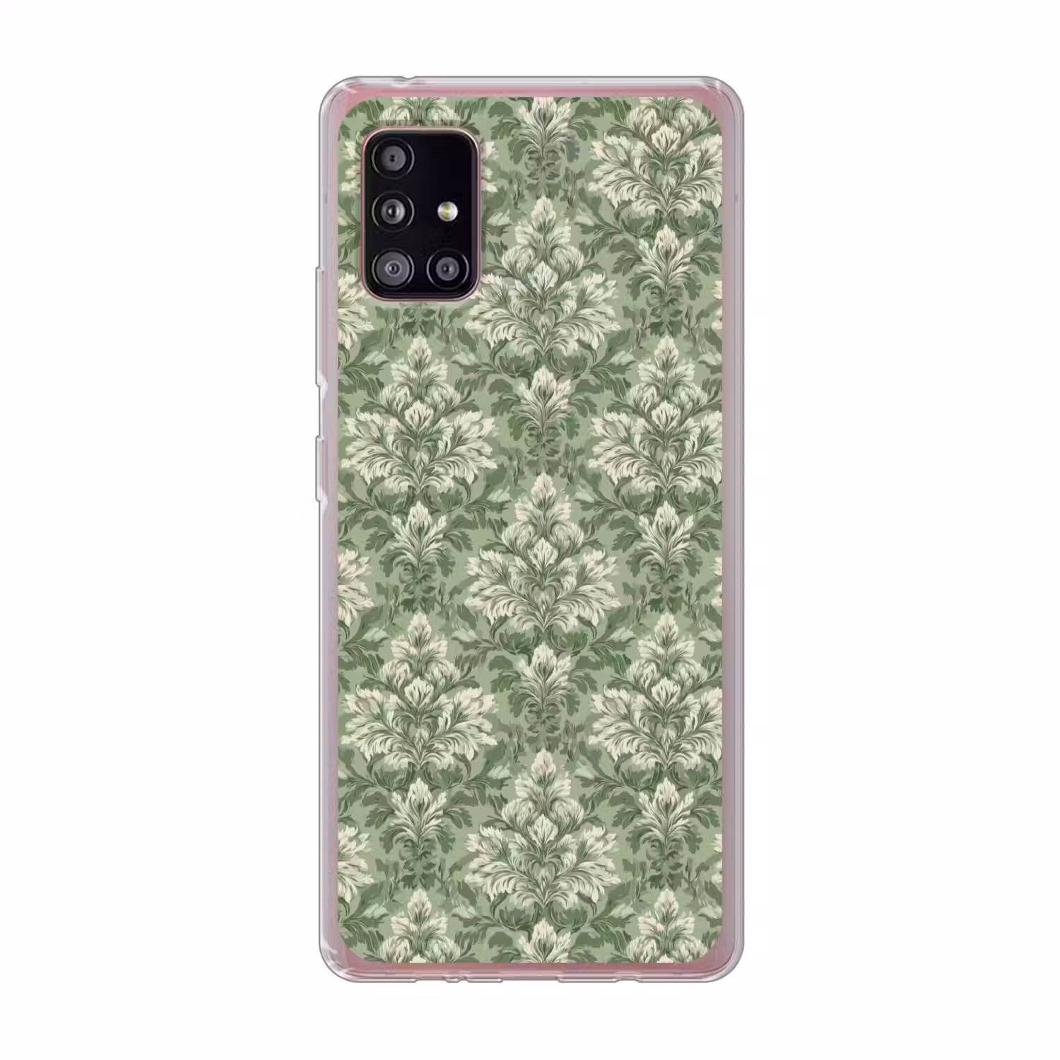 Sierlijk - Lichtgroen - Planten - Patroon - Getailleerd Telefoonhoesje Samsung Galaxy A51 5G klein 373 -3d