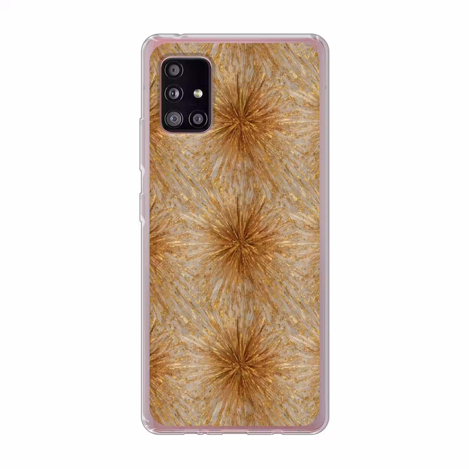 Explosie - Abstract - Goud - Wit Telefoonhoesje Samsung Galaxy A51 5G klein 373 -3d
