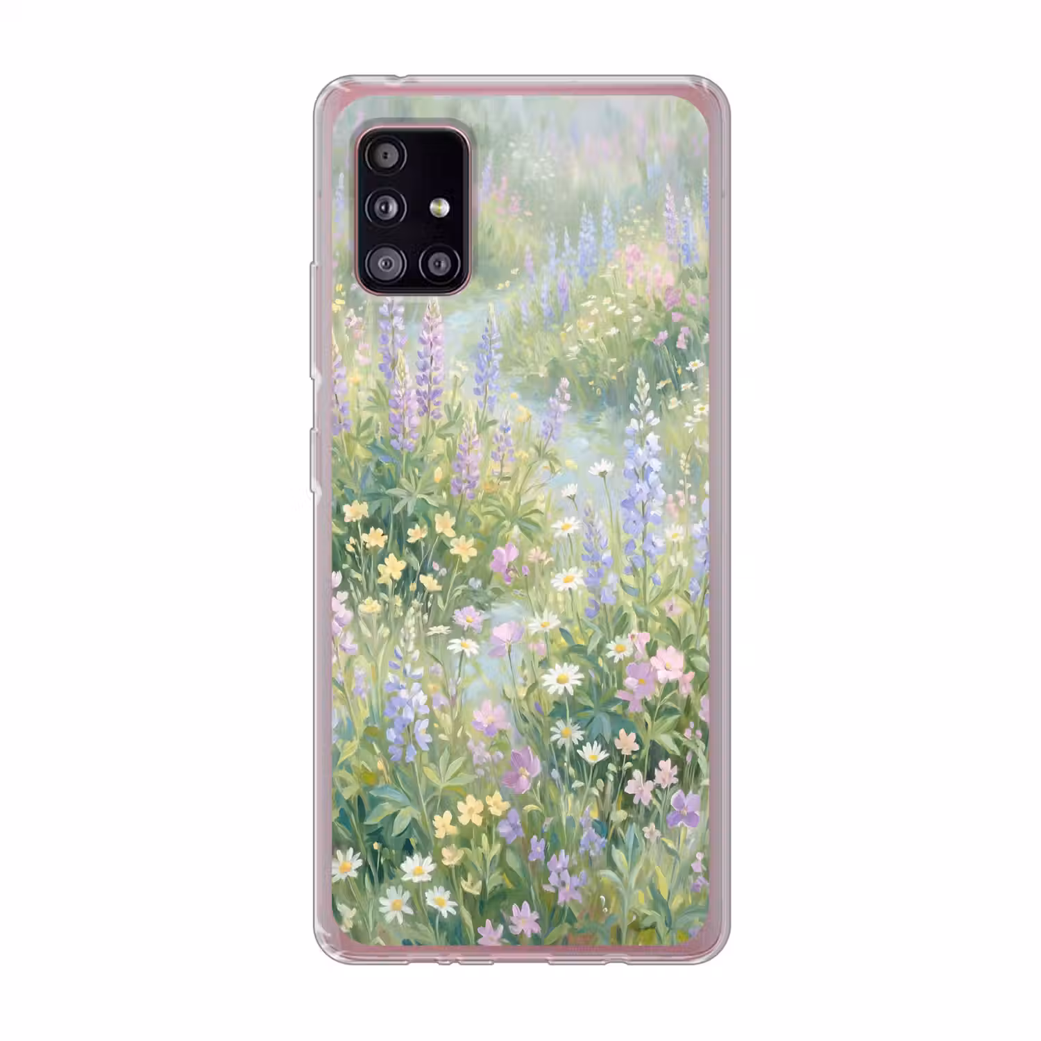 Bloemenveld - Heuvels - Kleurrijk Telefoonhoesje Samsung Galaxy A51 5G klein -3d