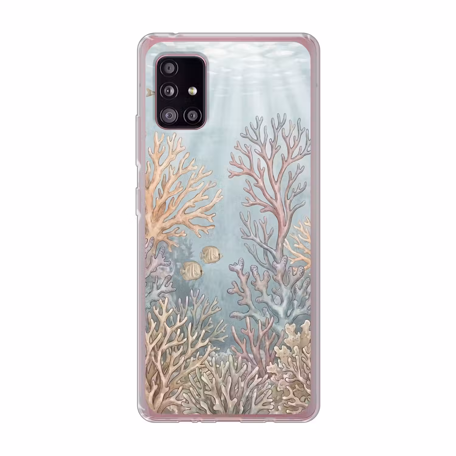 Vis - Koraal - Oceaan - Illustratie - Onderwater Telefoonhoesje Samsung Galaxy A51 5G klein -3d
