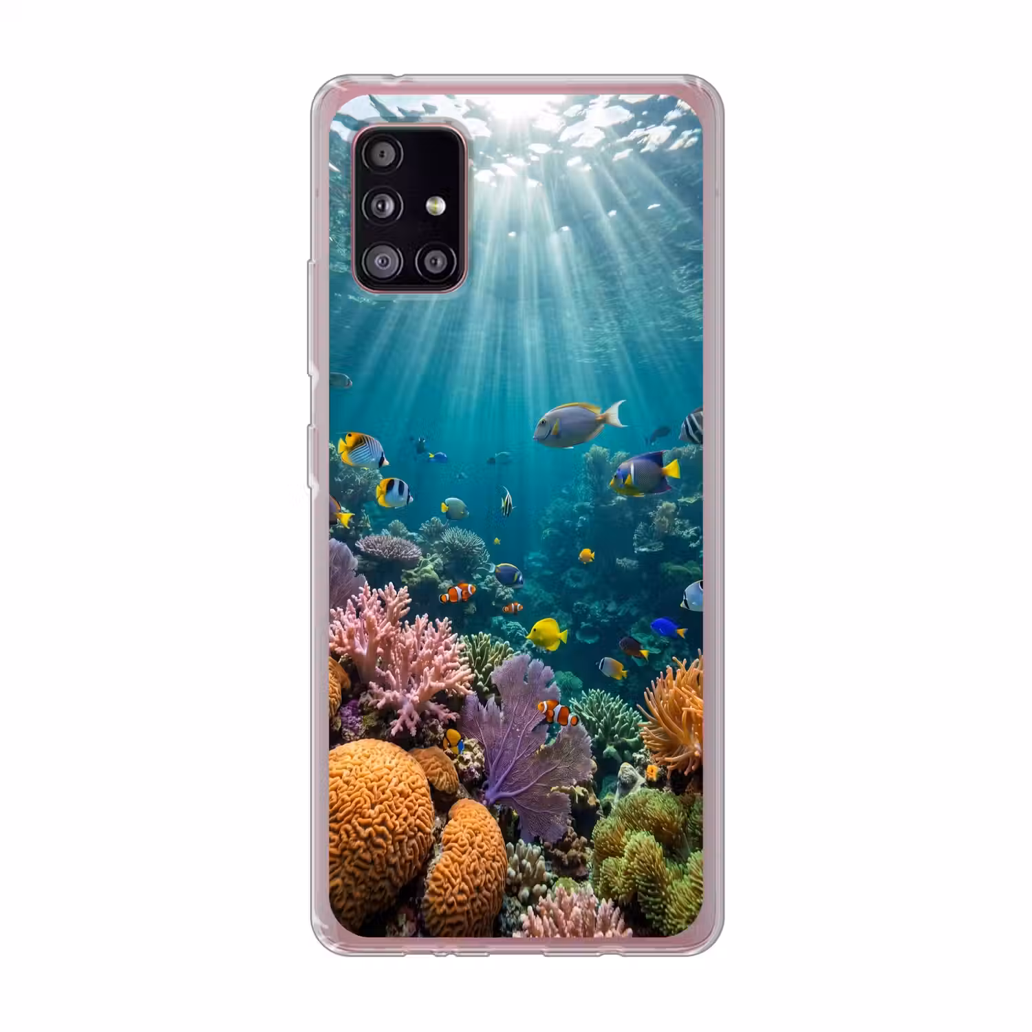Vis - Koraal - Oceaan - Natuur - Kleurrijk Telefoonhoesje Samsung Galaxy A51 5G klein -3d