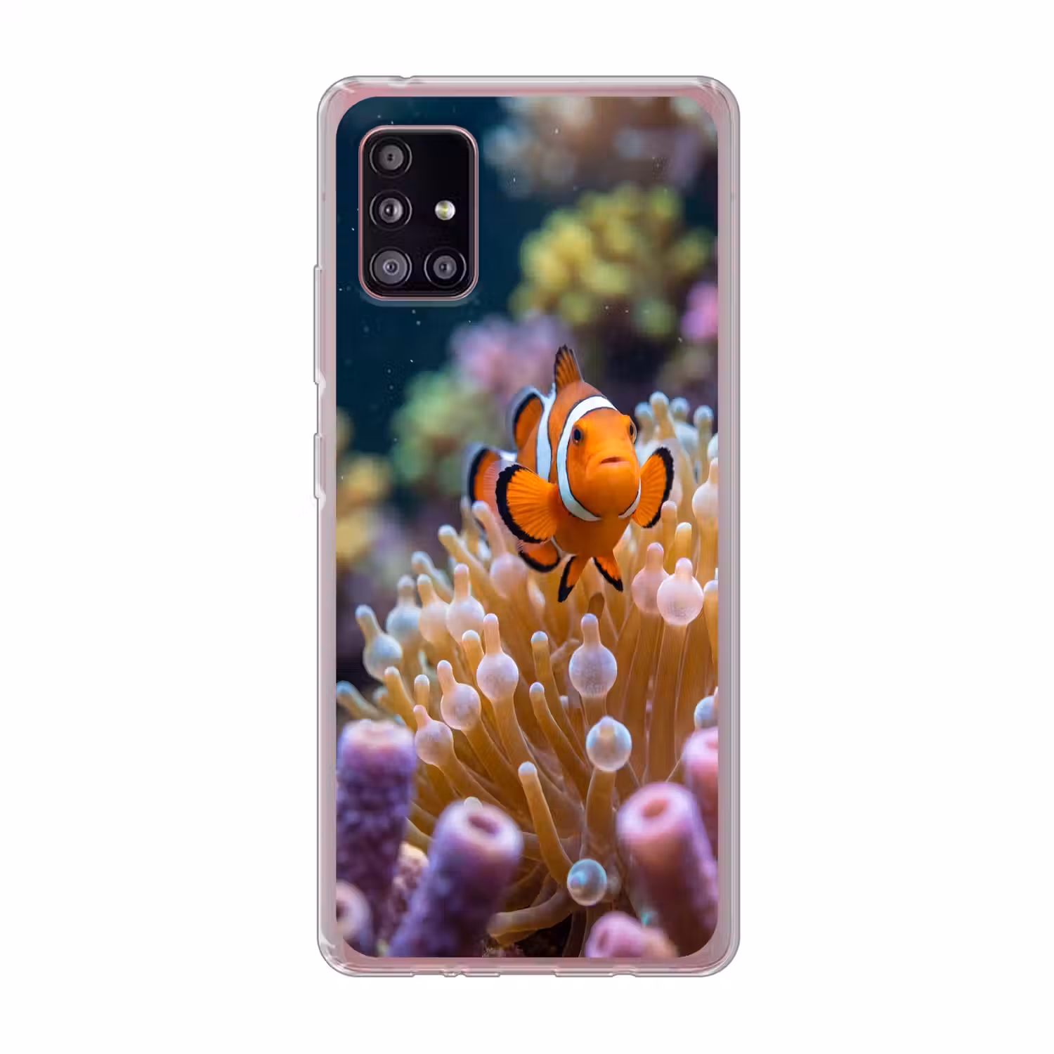 Vis - Koraal - Onderwater - Oranje - Dieren Telefoonhoesje Samsung Galaxy A51 5G klein -3d