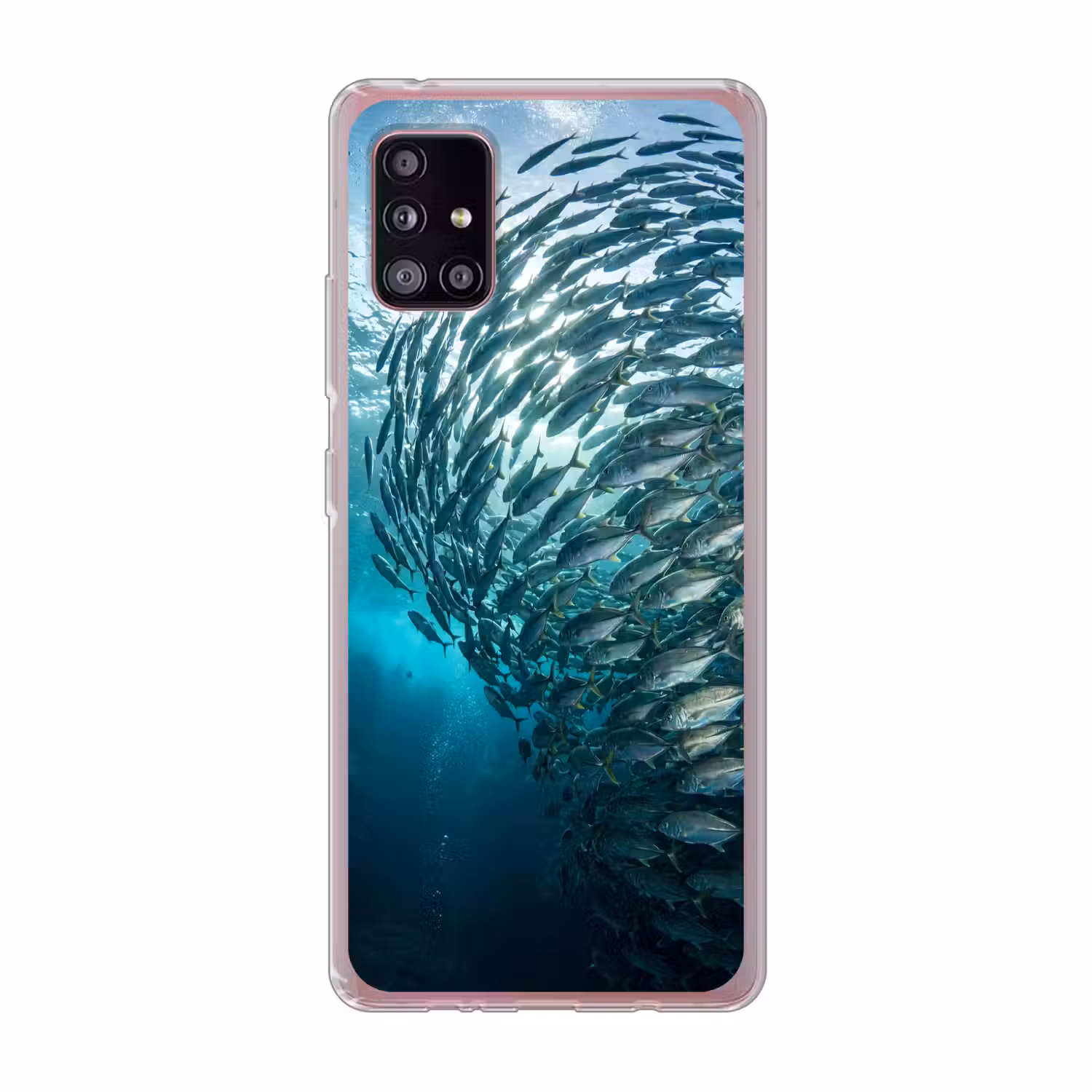 Vis - School - Oceaan - Natuur - Blauw Telefoonhoesje Samsung Galaxy A51 5G klein -3d