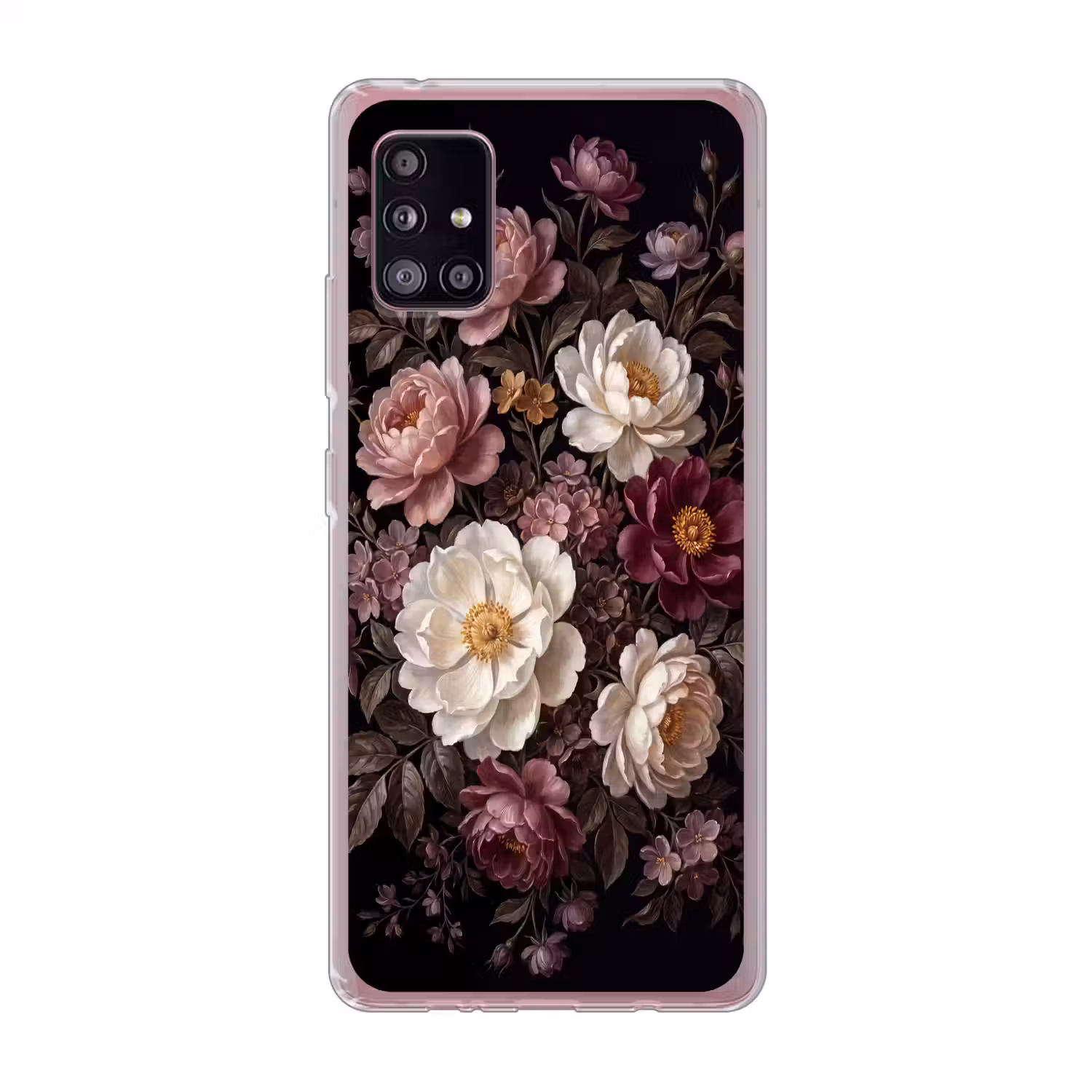Bloemen - Boeket - Klassiek - Donker - Rood Telefoonhoesje Samsung Galaxy A51 5G klein -3d