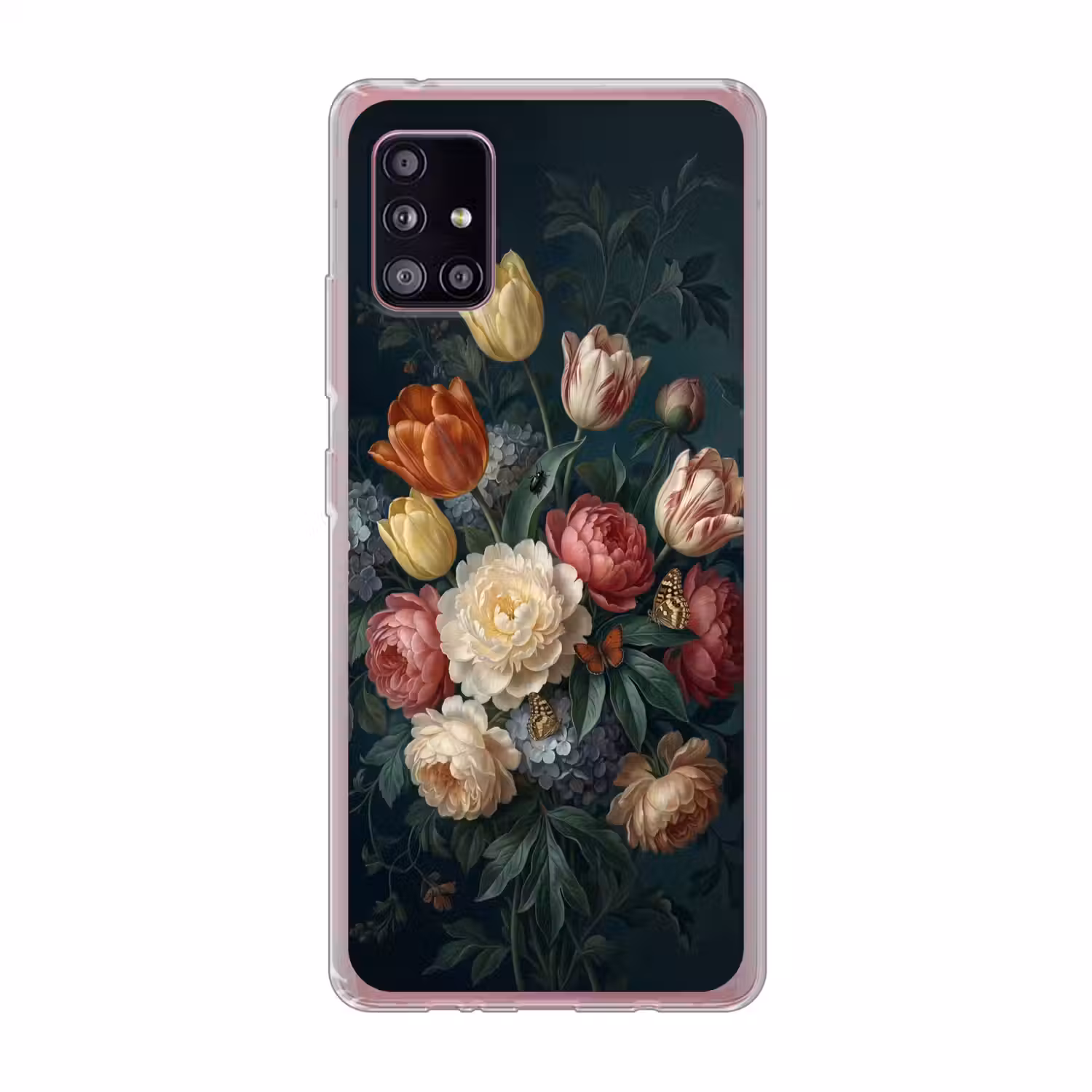 Bloemen - Boeket - Natuur - Klassiek - Donker Telefoonhoesje Samsung Galaxy A51 5G klein -3d