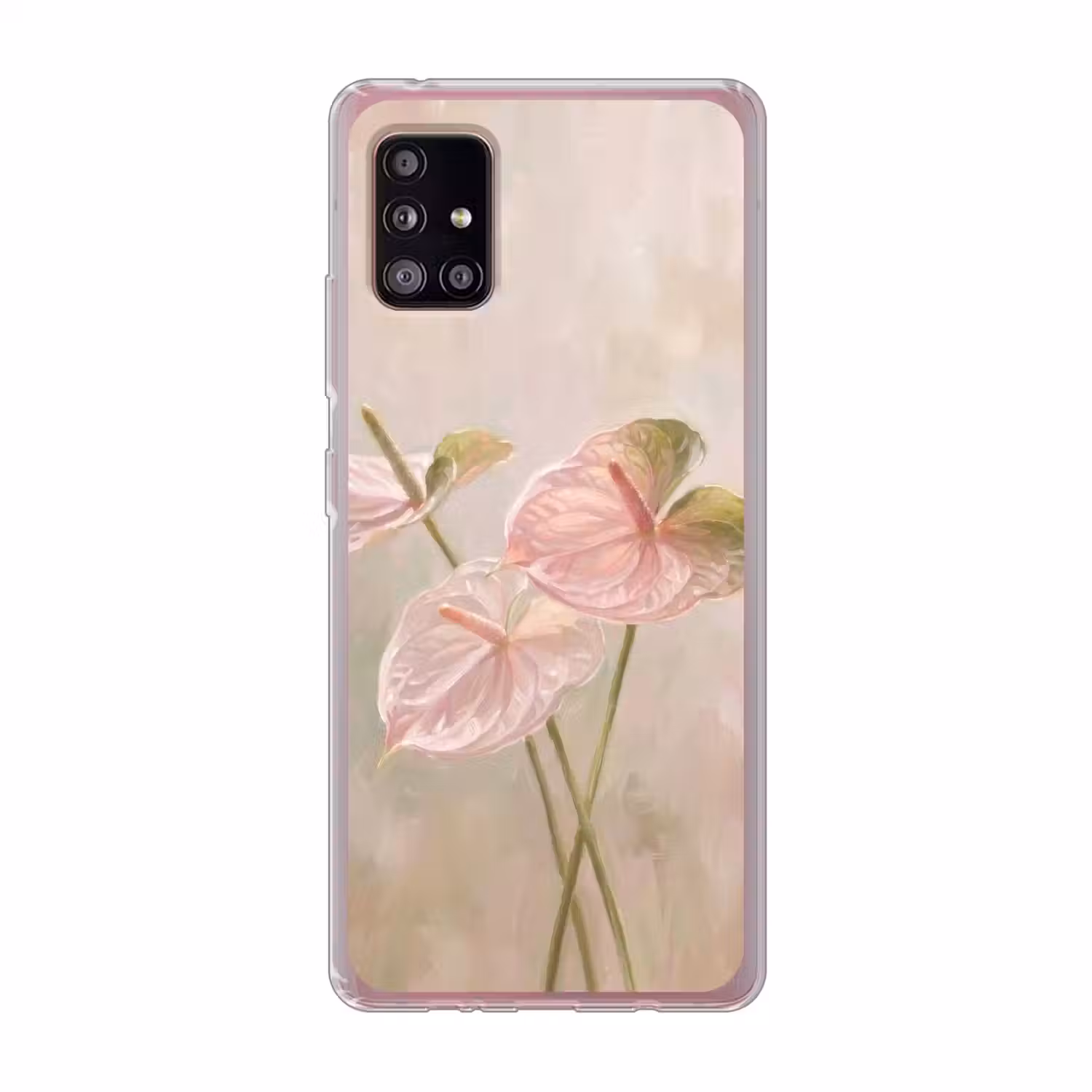 Bloemen - Pastel - Abstract - Natuur - Groen Telefoonhoesje Samsung Galaxy A51 5G klein -3d