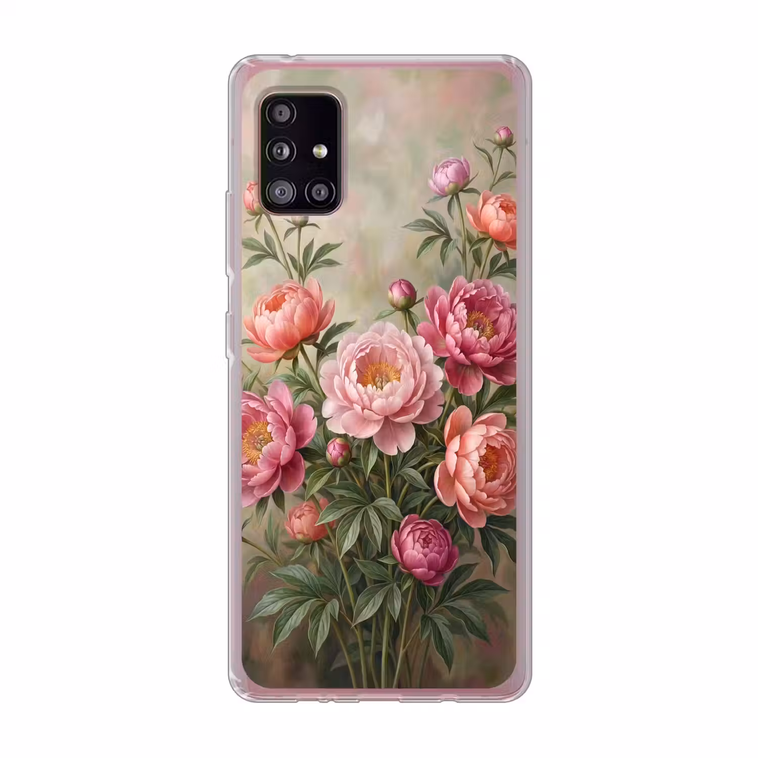 Bloemen - Roze - Klassiek - Gedetailleerd - Natuur Telefoonhoesje Samsung Galaxy A51 5G klein -3d