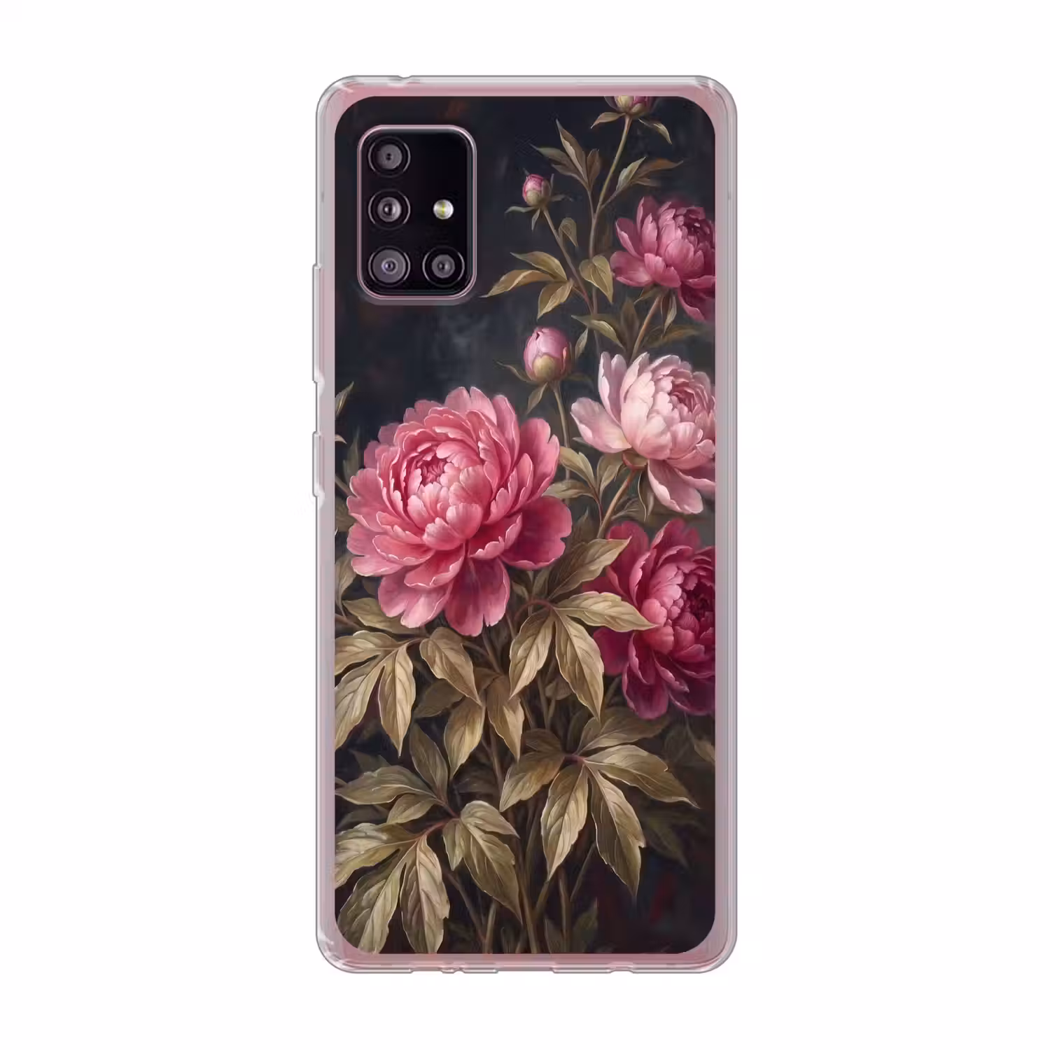 Bloemen - Roze - Klassiek - Natuur Telefoonhoesje Samsung Galaxy A51 5G klein -3d