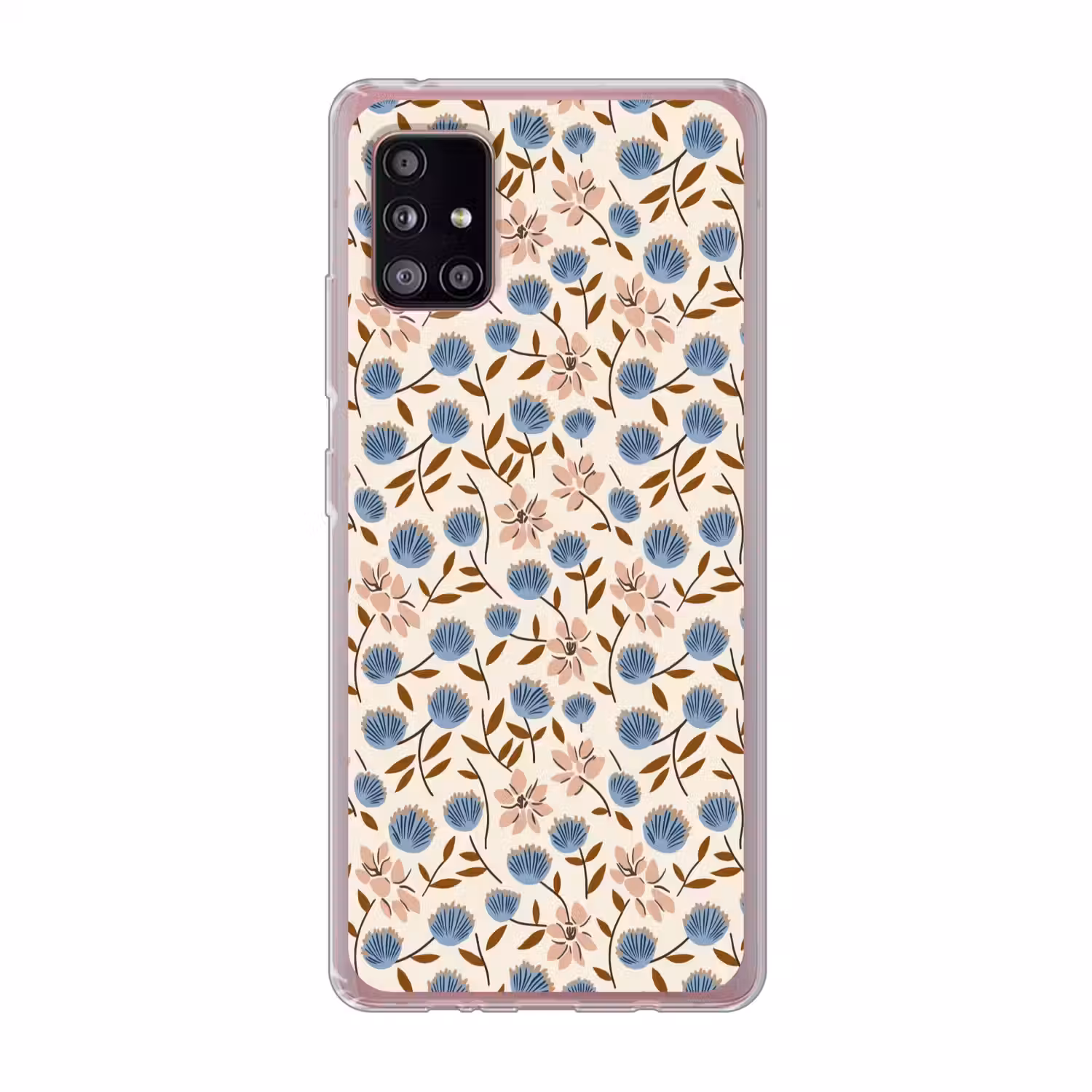 Bloemen - Wild - Blauw Telefoonhoesje Samsung Galaxy A51 5G klein 373 -3d
