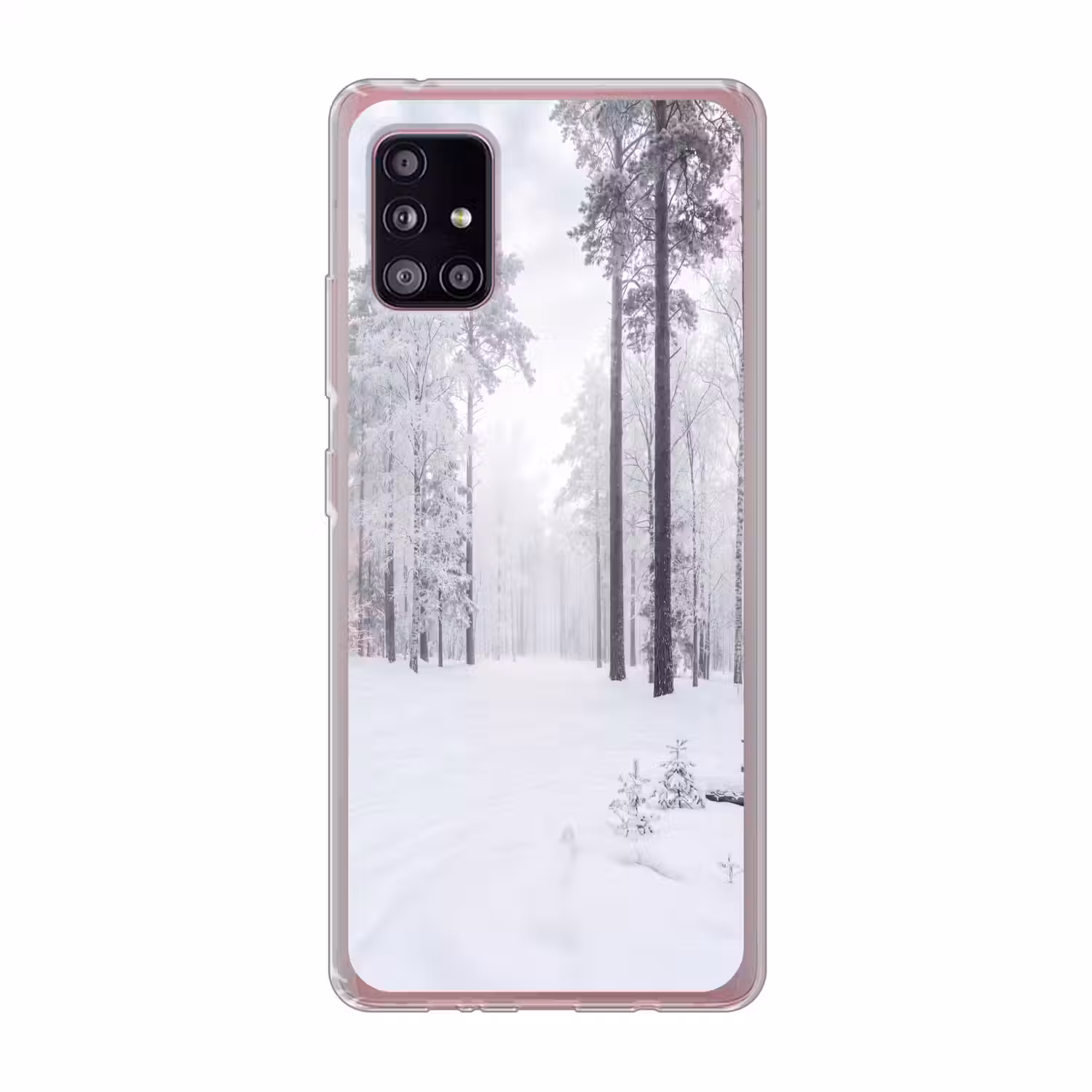 Bos - Sneeuw - Pad - Winter - Stilte Telefoonhoesje Samsung Galaxy A51 5G klein -3d