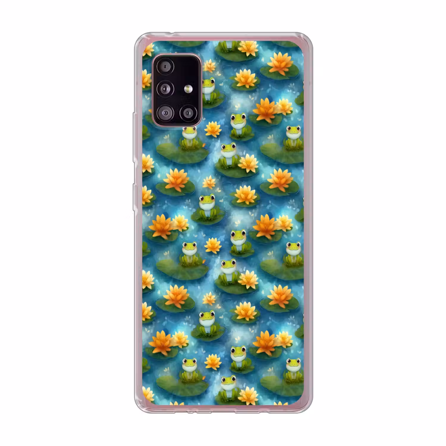 Kikker - Lelies - Groen Telefoonhoesje Samsung Galaxy A51 5G klein 373 -3d
