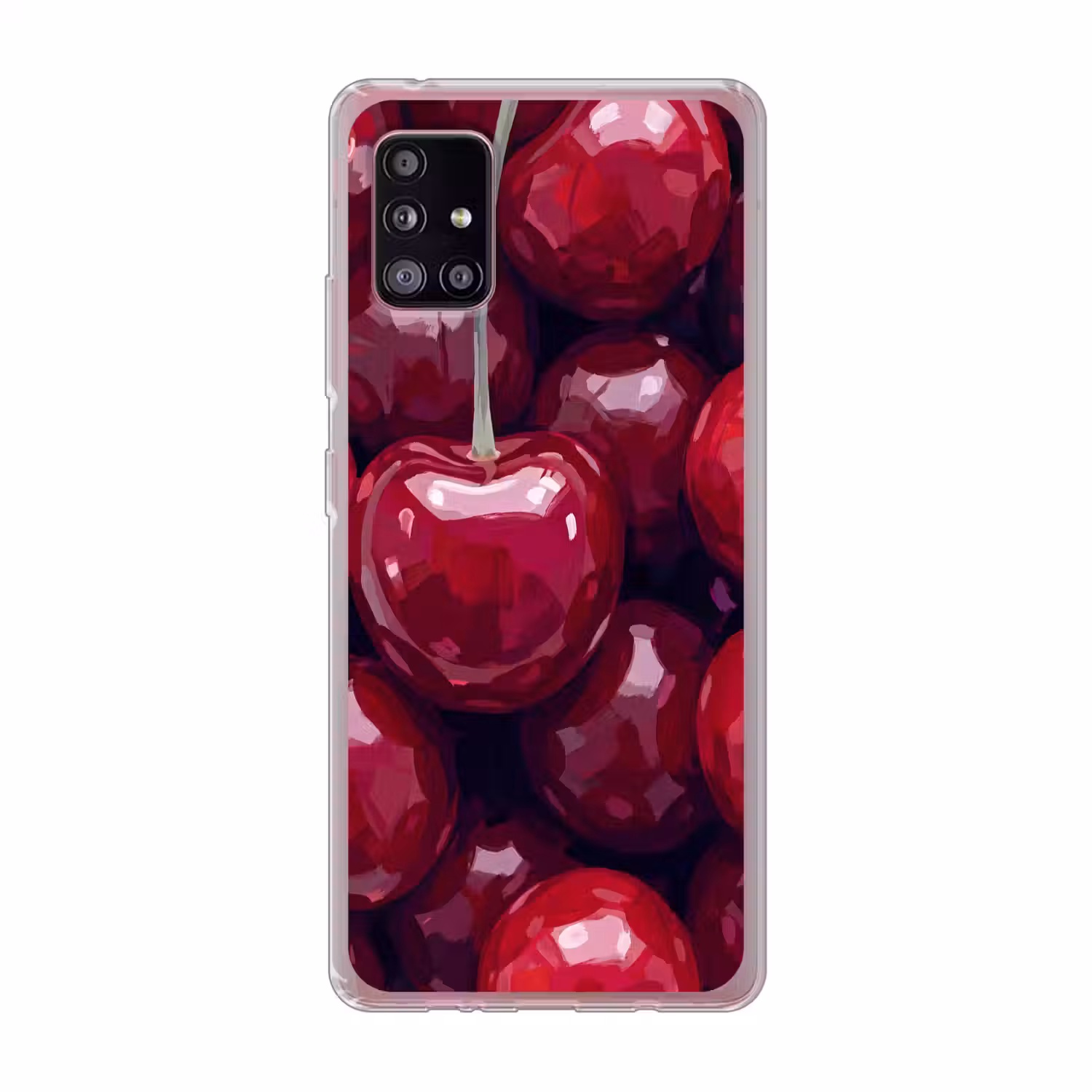 Fruit - Kersen - Eten - Modern - Rood Telefoonhoesje Samsung Galaxy A51 5G klein -3d