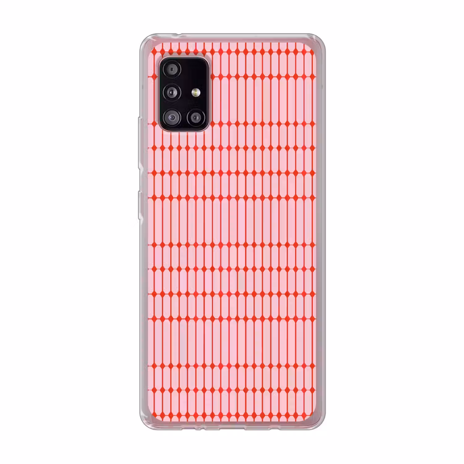 Geometrisch - Minimalistisch - Rood - Roze Telefoonhoesje Samsung Galaxy A51 5G klein 373 -3d