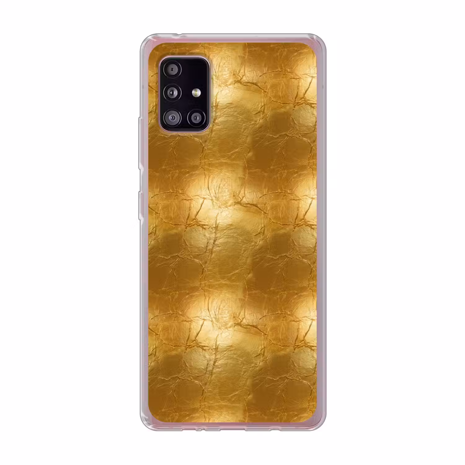 Bladgoud - Vintage - Textuur - Warm Goud Telefoonhoesje Samsung Galaxy A51 5G klein 373 -3d