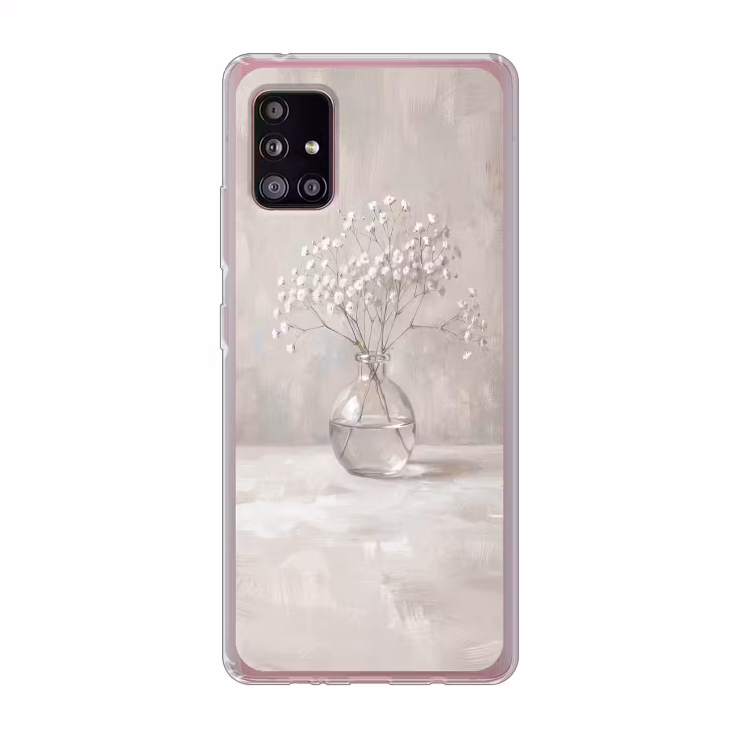 Gipskruid - Vaas - Wit Telefoonhoesje Samsung Galaxy A51 5G klein -3d
