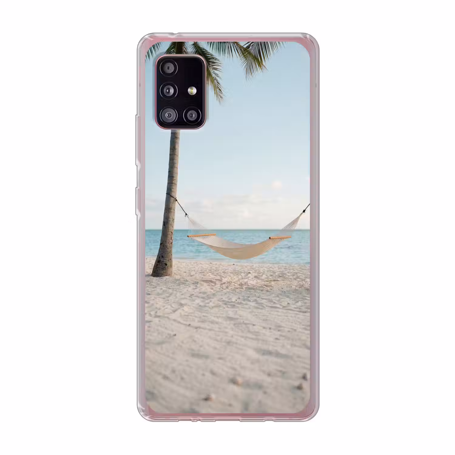 Hangmat - Strand - Wit Telefoonhoesje Samsung Galaxy A51 5G klein -3d