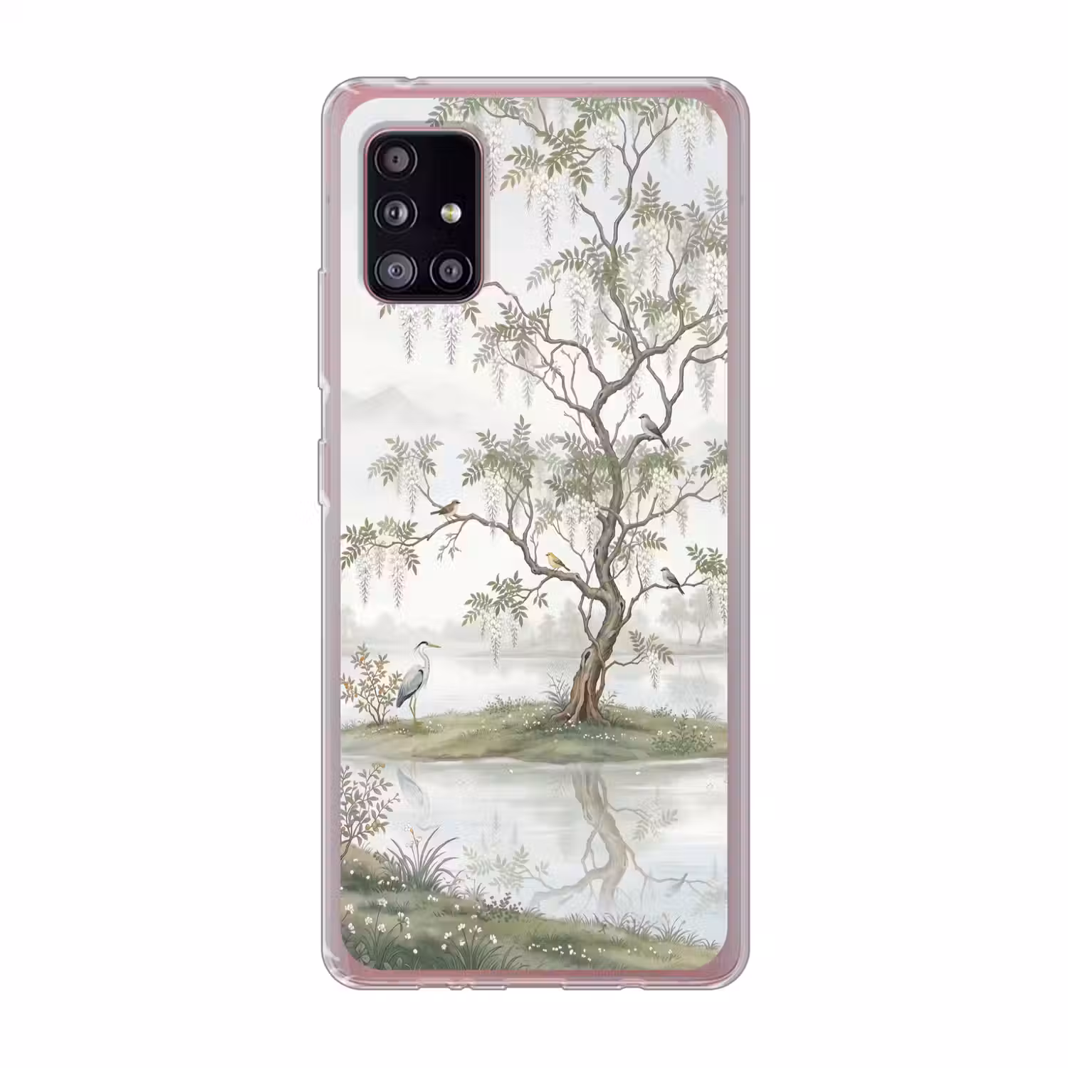 Reiger - Landschap - Groen Telefoonhoesje Samsung Galaxy A51 5G klein -3d