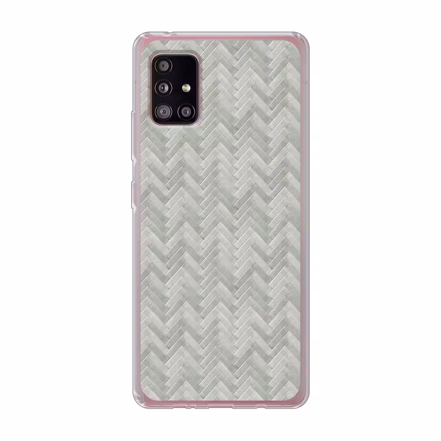 Visgraat - Wandtegel - Grijs Telefoonhoesje Samsung Galaxy A51 5G klein 373 -3d